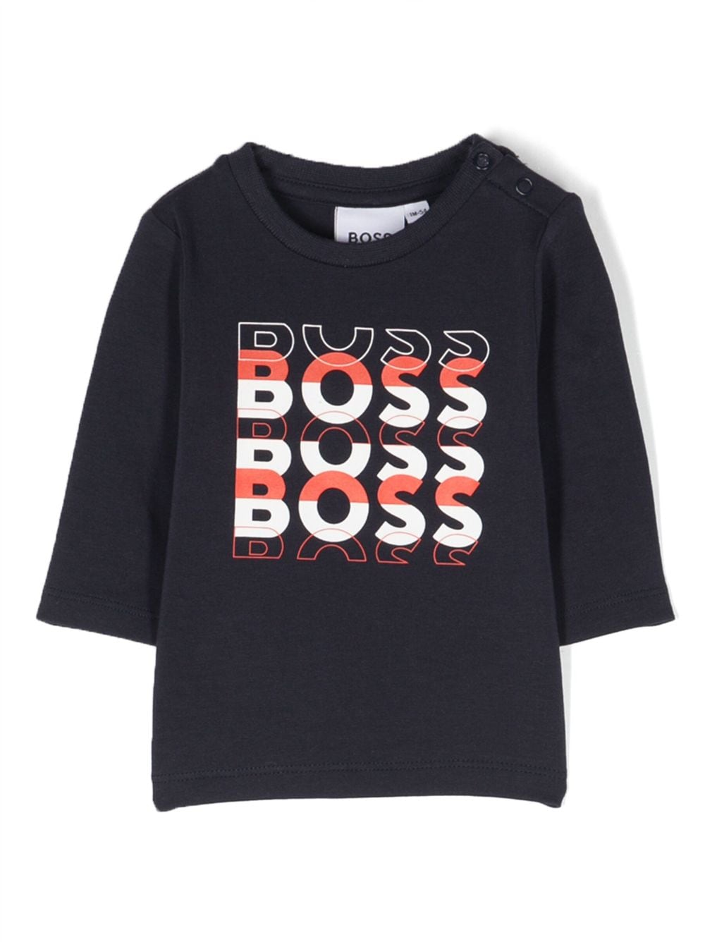 BOSS Kidswear logo-print long-sleeve top - Blue von BOSS Kidswear