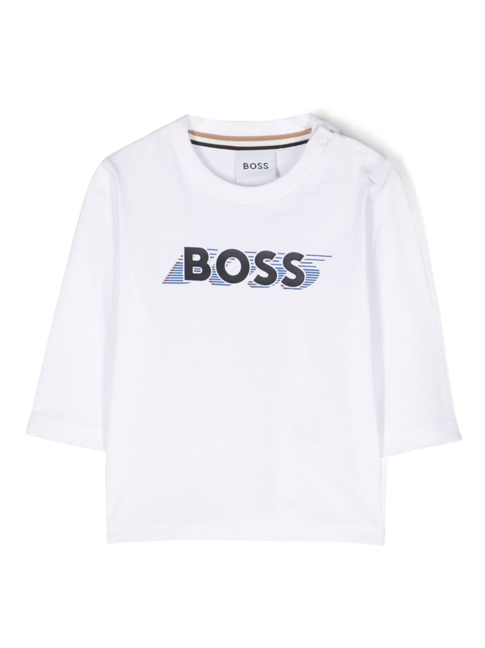 BOSS Kidswear logo-print long-sleeve top - White von BOSS Kidswear