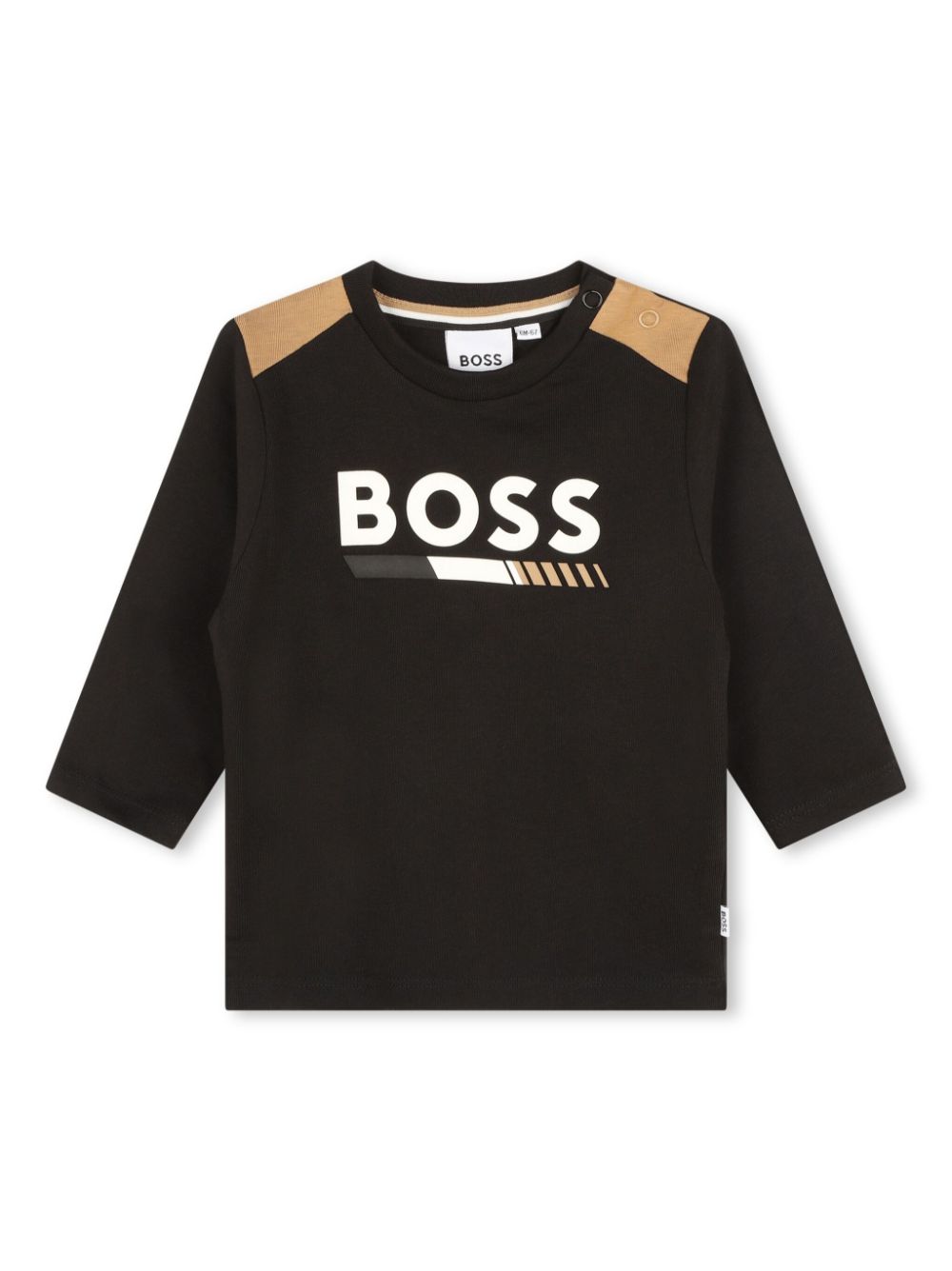 BOSS Kidswear logo-print panelled T-shirt - Black von BOSS Kidswear