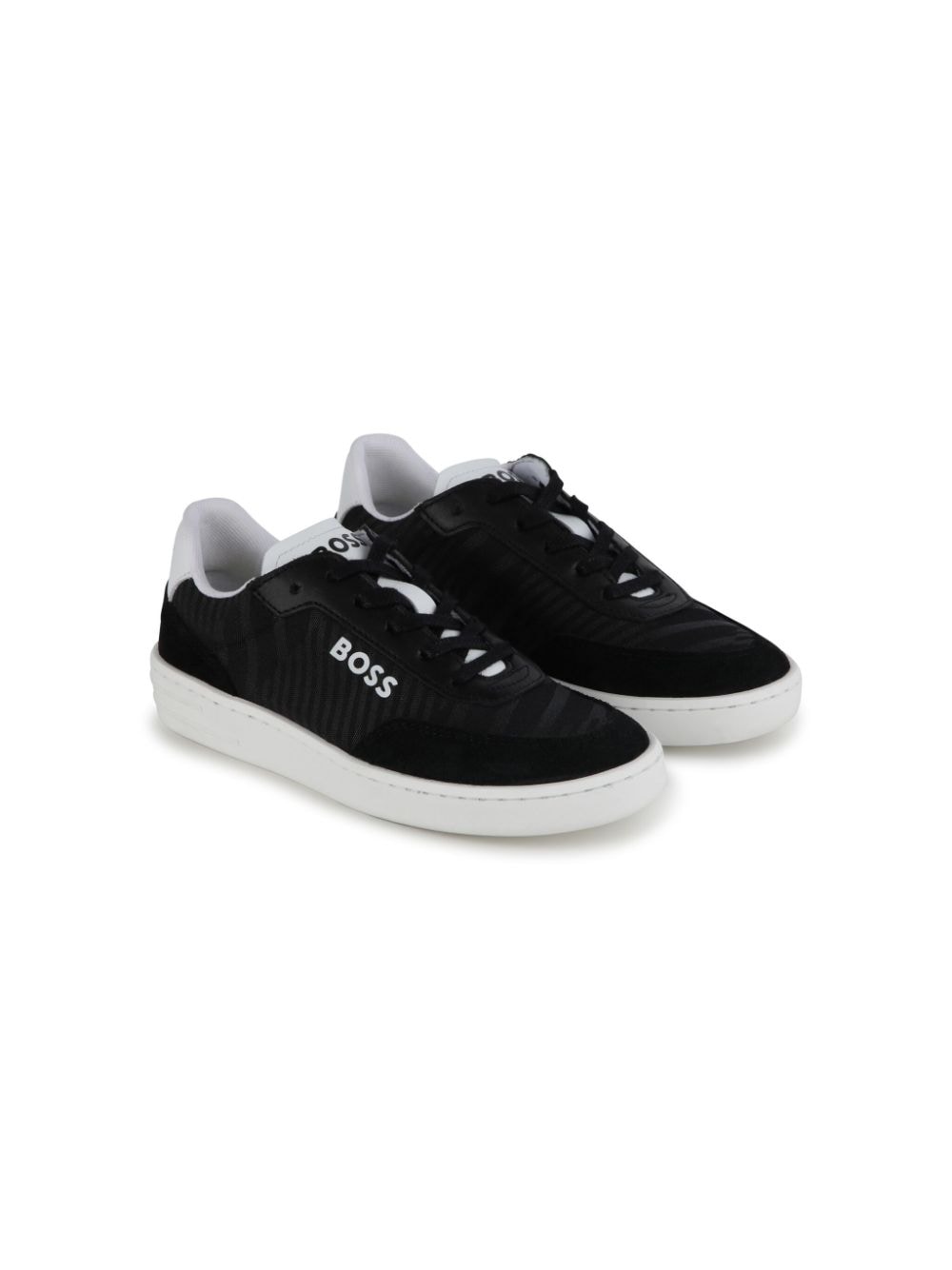 BOSS Kidswear logo-print panelled sneakers - Black von BOSS Kidswear