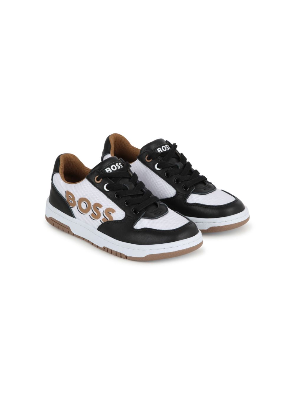 BOSS Kidswear logo-print panelled sneakers - Black von BOSS Kidswear