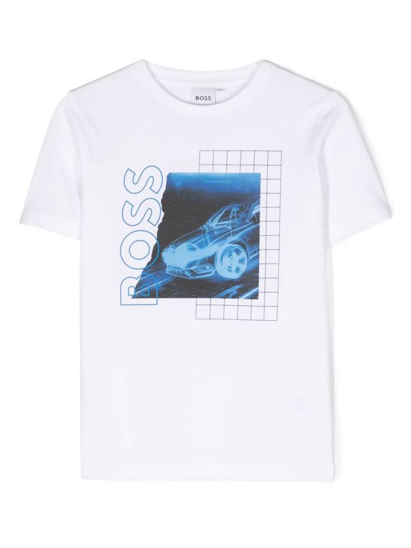 BOSS Kidswear logo-print short-sleeve T-shirt - White von BOSS Kidswear