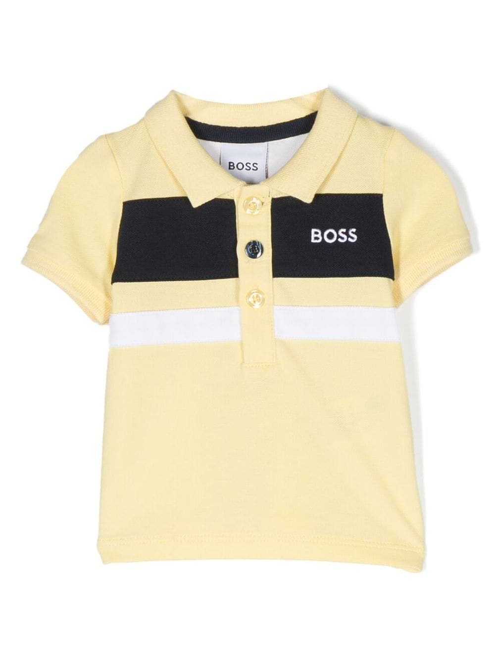 BOSS Kidswear logo-print short-sleeve polo shirt - Yellow von BOSS Kidswear