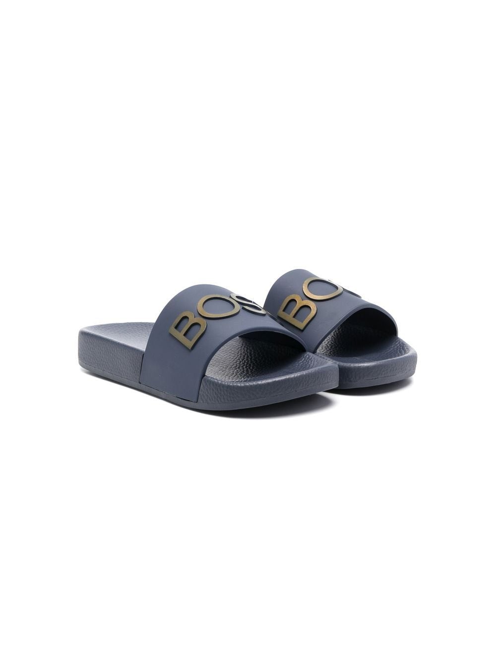 BOSS Kidswear logo-print slides - Blue von BOSS Kidswear