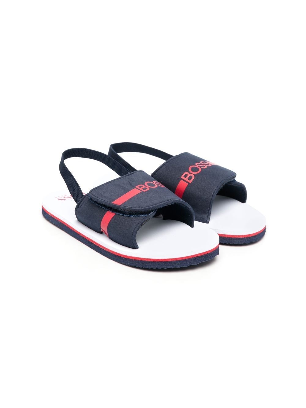 BOSS Kidswear logo-print slingback sandals - Blue von BOSS Kidswear