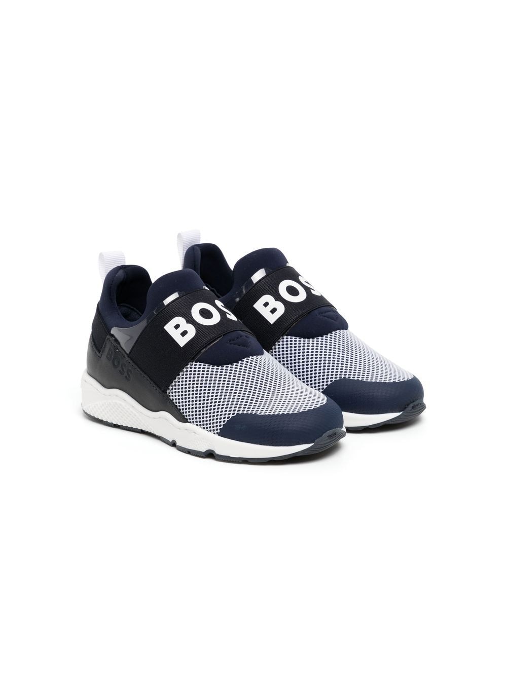 BOSS Kidswear logo-print strap sneakers - Blue von BOSS Kidswear