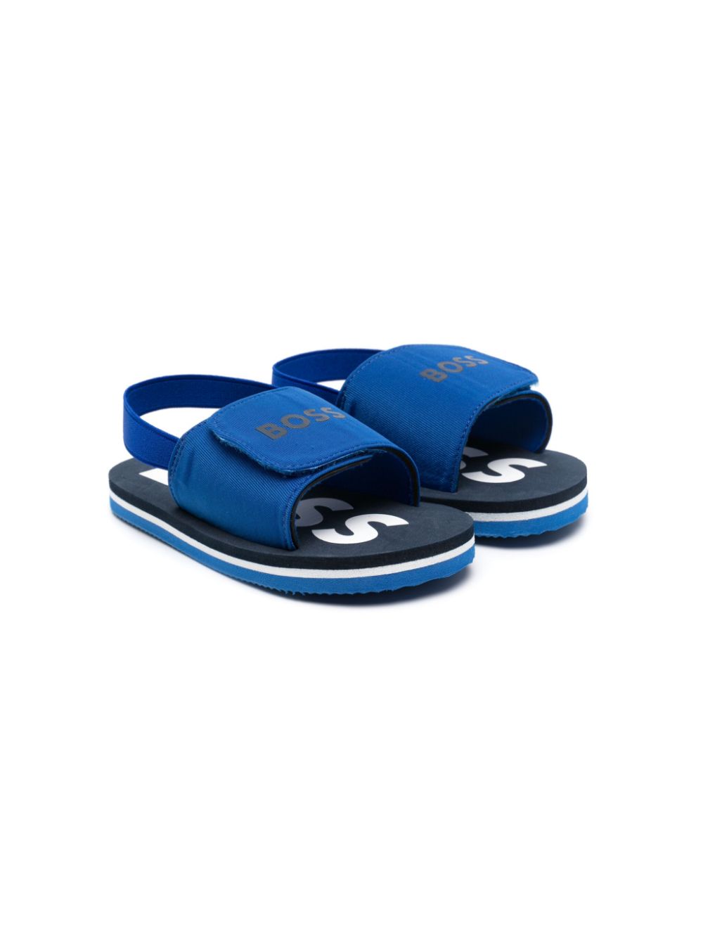 BOSS Kidswear logo-print two-tone sandals - Blue von BOSS Kidswear