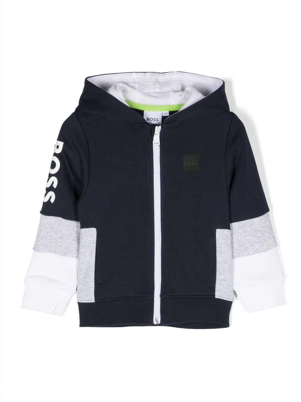 BOSS Kidswear logo-print zip-up hoodie - Blue von BOSS Kidswear