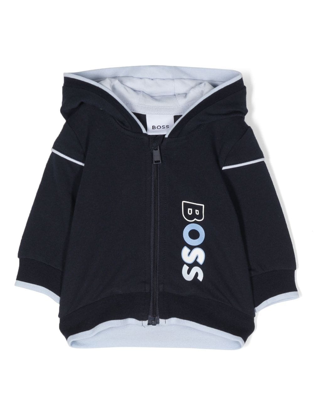 BOSS Kidswear logo-print zip-up hoodie - Blue von BOSS Kidswear