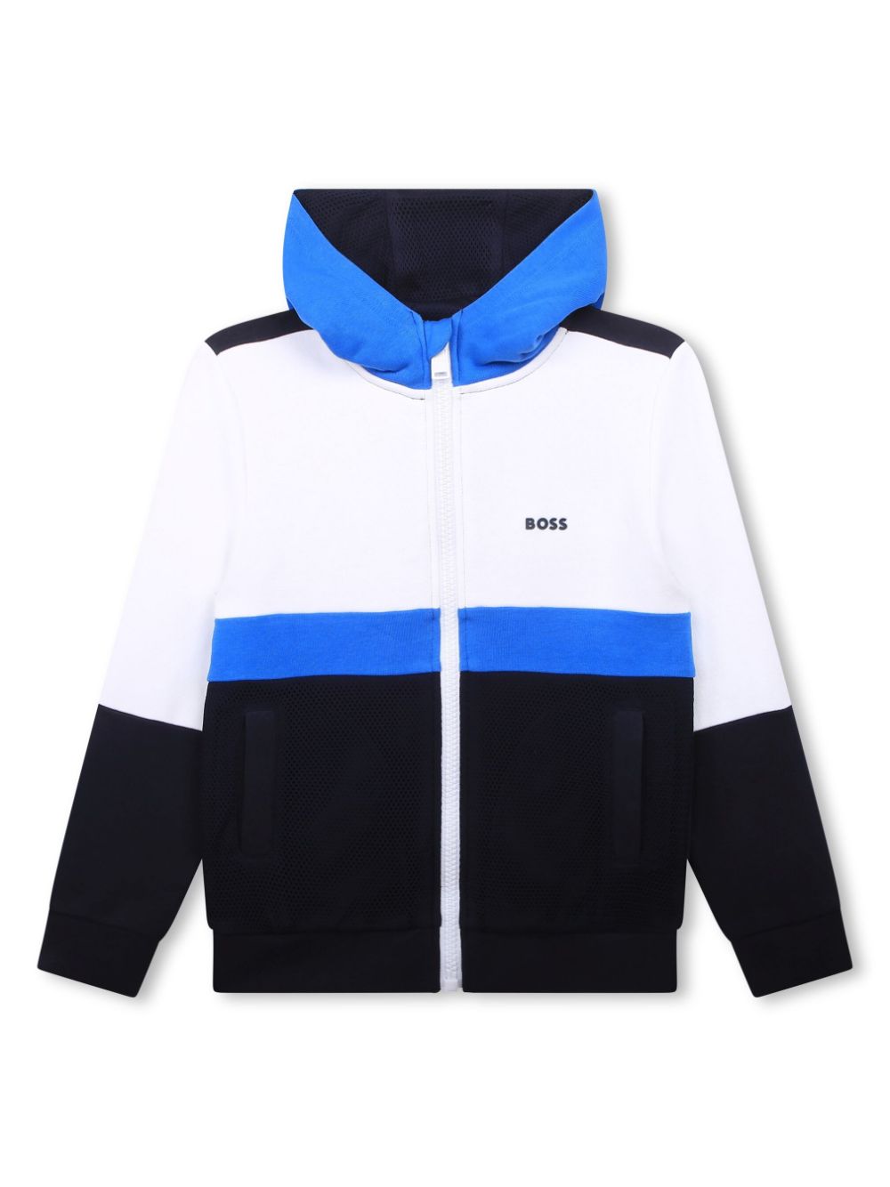 BOSS Kidswear logo-print zip-up hoodie - Blue von BOSS Kidswear