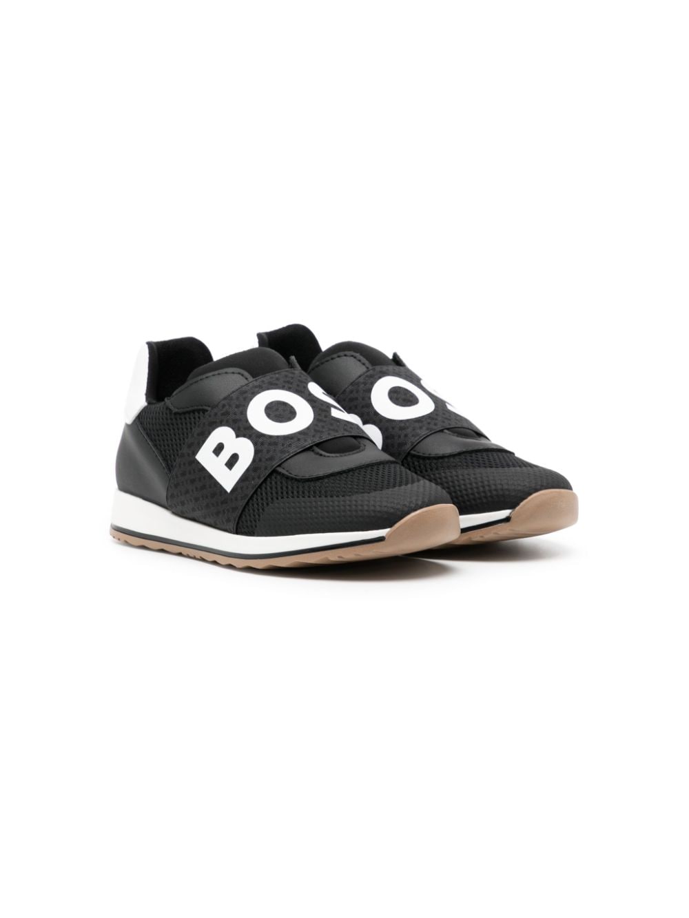 BOSS Kidswear logo-strap sneakers - Black von BOSS Kidswear