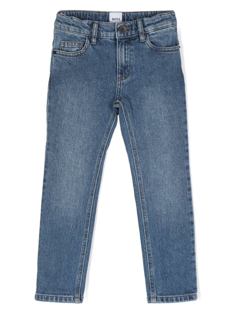 BOSS Kidswear mid-rise straight-leg jeans - Blue von BOSS Kidswear