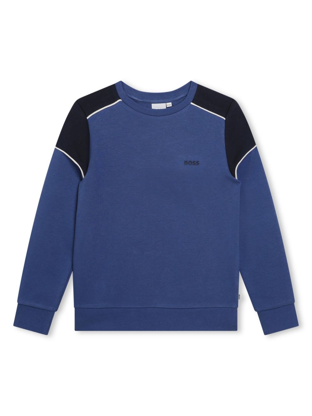 BOSS Kidswear panelled logo-print cotton sweatshirt - Blue von BOSS Kidswear