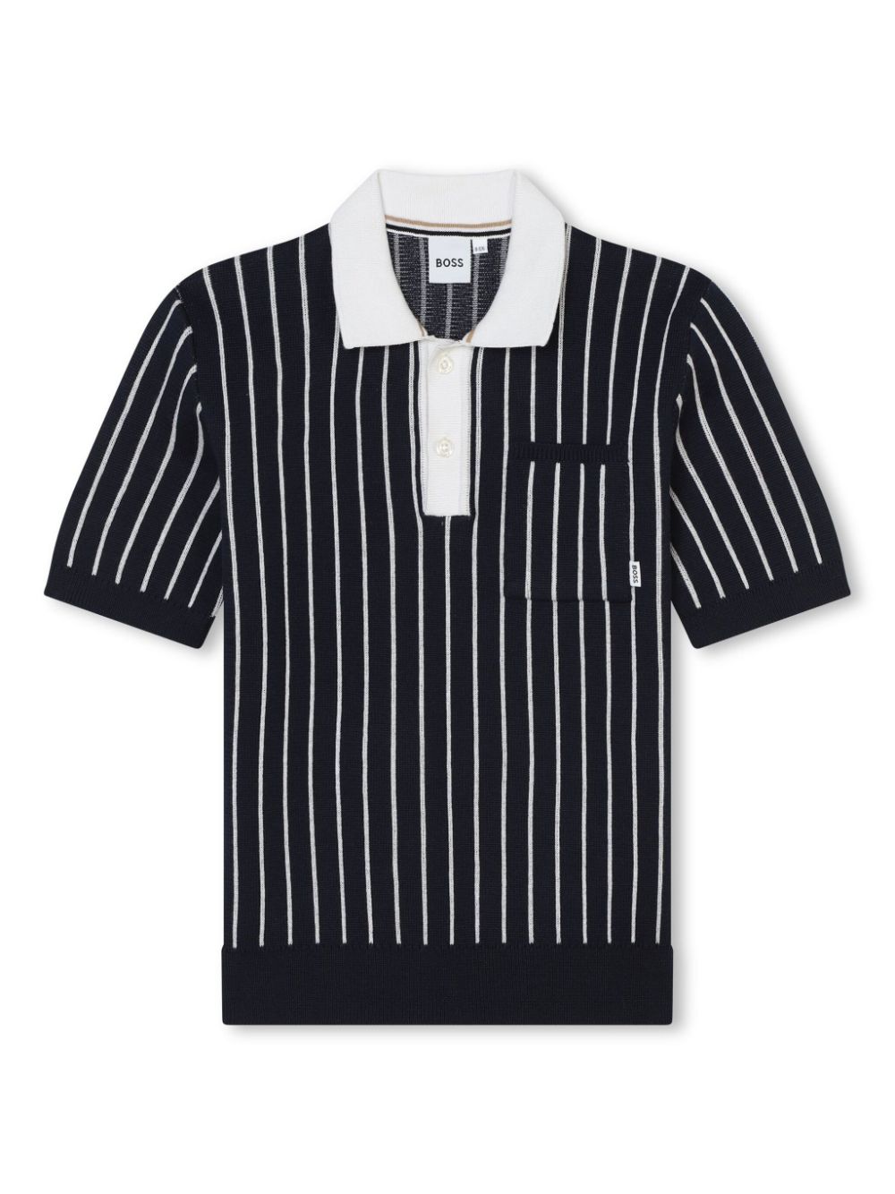 BOSS Kidswear pinstripe-print cotton polo shirt - Blue von BOSS Kidswear