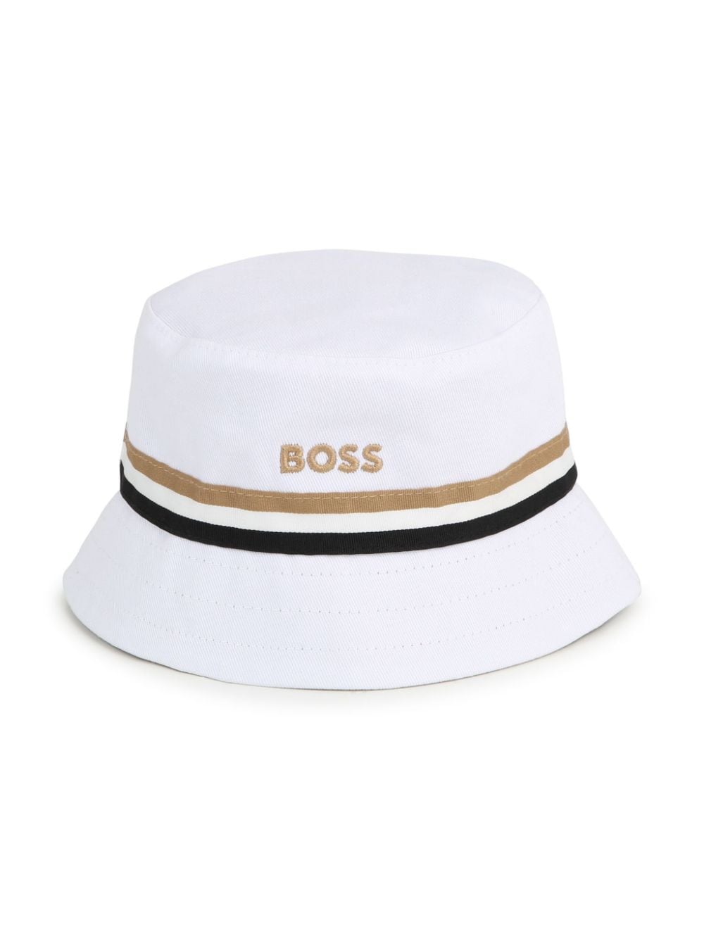 BOSS Kidswear reversible cotton twill bucket hat - Brown von BOSS Kidswear