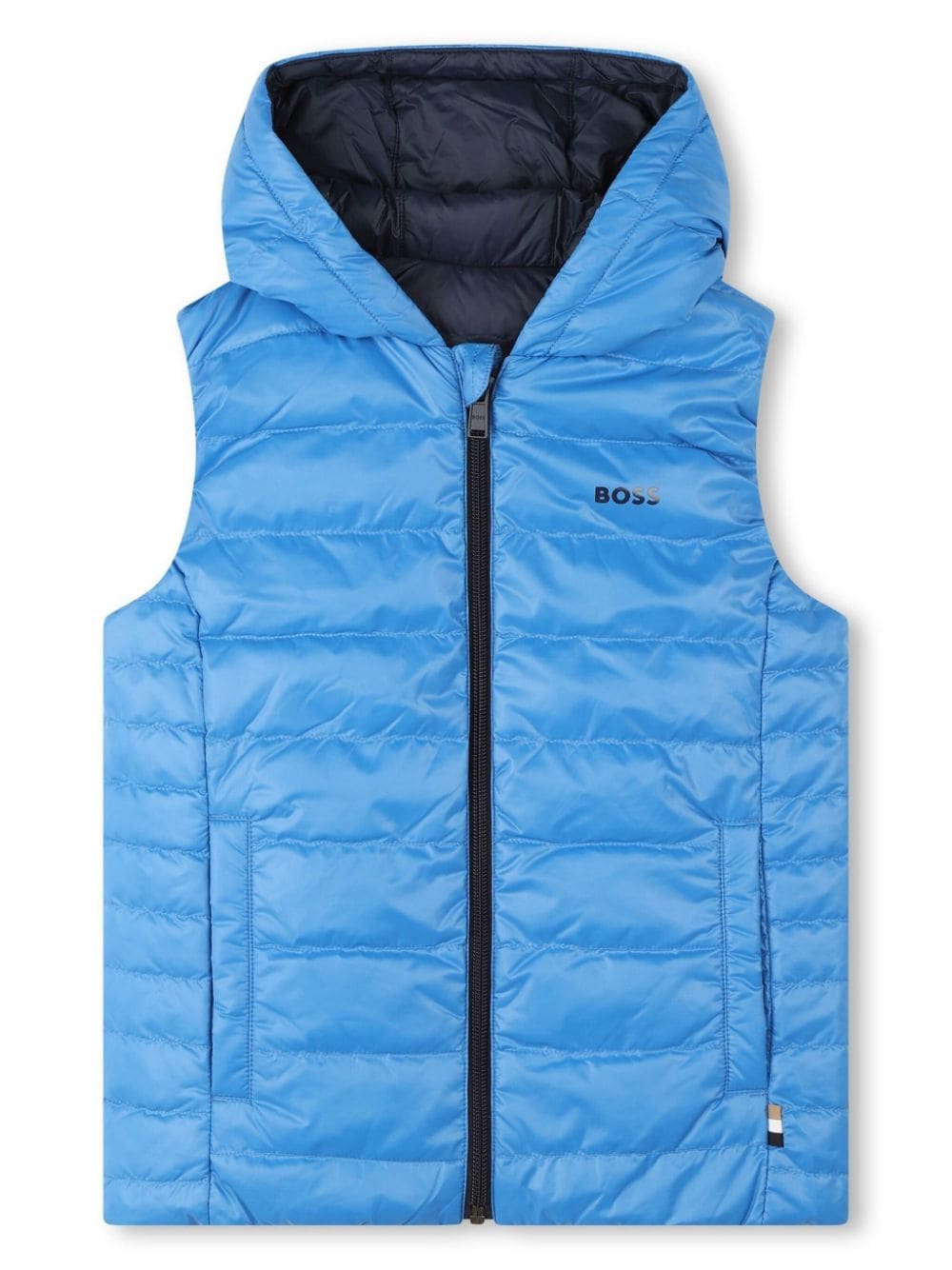 BOSS Kidswear reversible padded hooded gilet - Blue von BOSS Kidswear