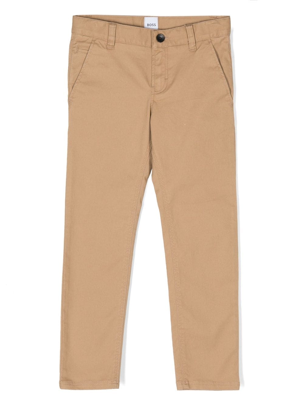 BOSS Kidswear straight-leg stretch-cotton chinos - Brown von BOSS Kidswear