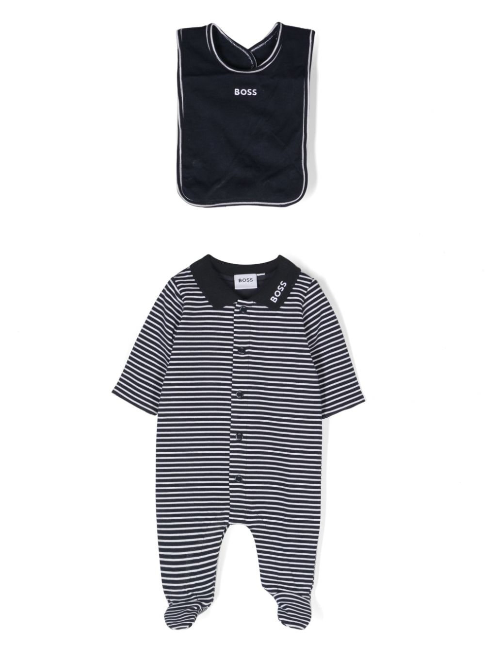 BOSS Kidswear stripe-print cotton pajama set - Blue von BOSS Kidswear