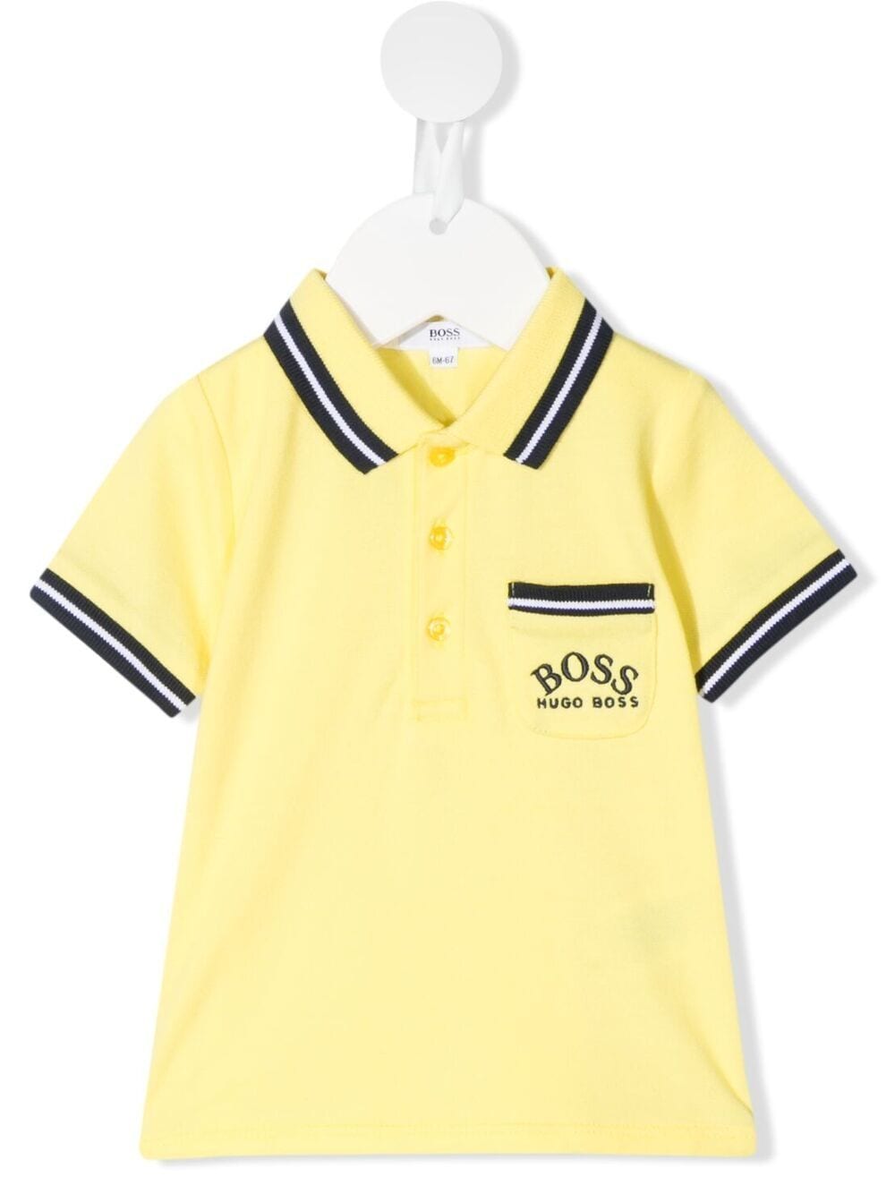 BOSS Kidswear stripe trim polo shirt - Yellow von BOSS Kidswear