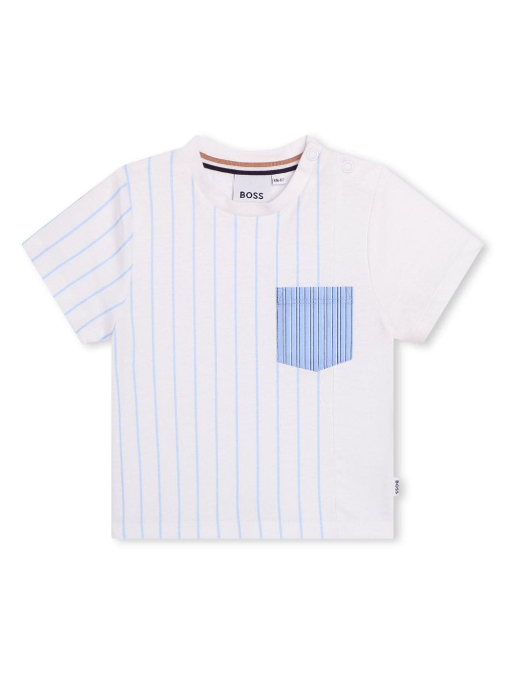 BOSS Kidswear striped cotton T-shirt - White von BOSS Kidswear