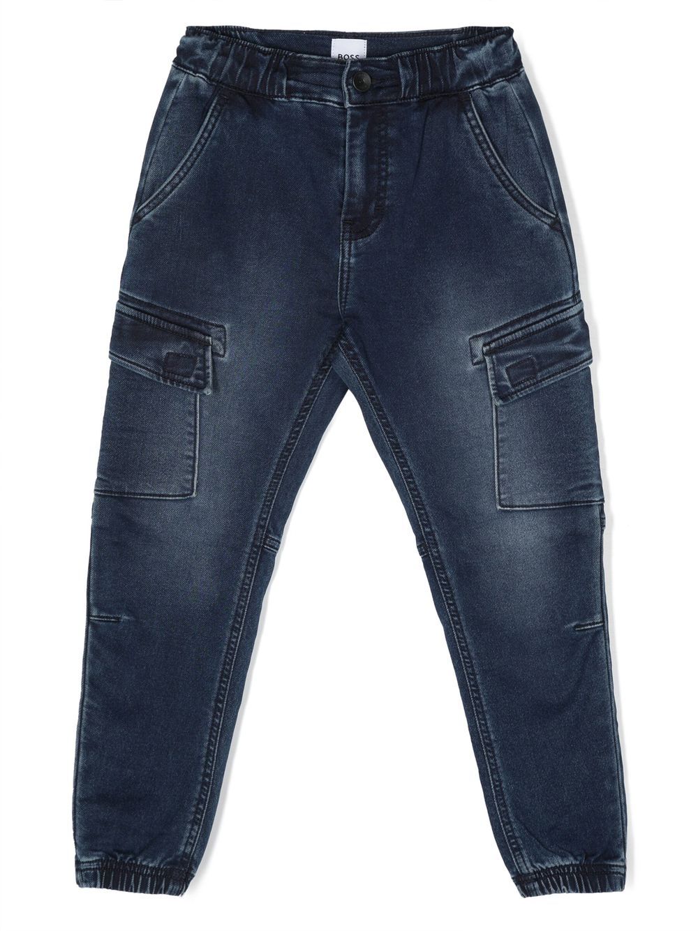 BOSS Kidswear tapered-leg cargo trousers - Blue von BOSS Kidswear