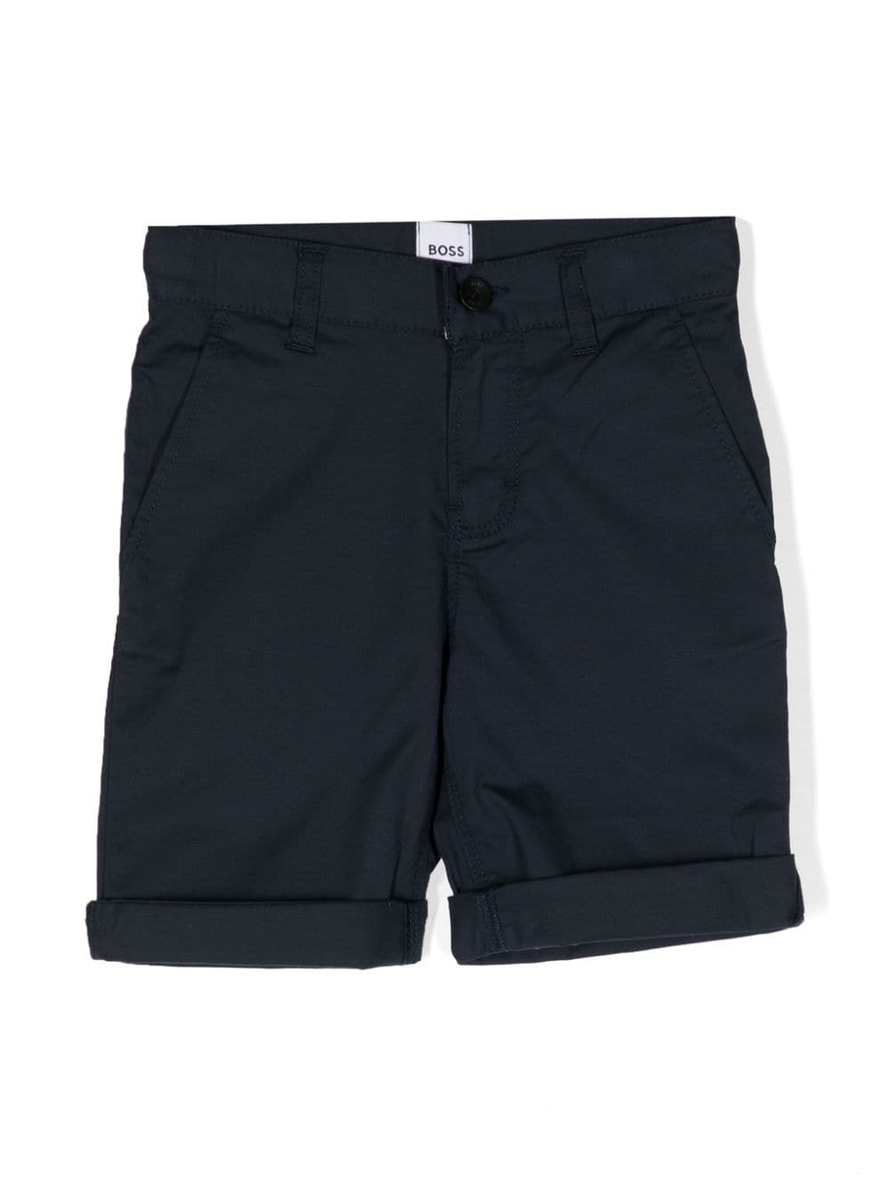 BOSS Kidswear turn-up stretch-cotton shorts - Blue von BOSS Kidswear