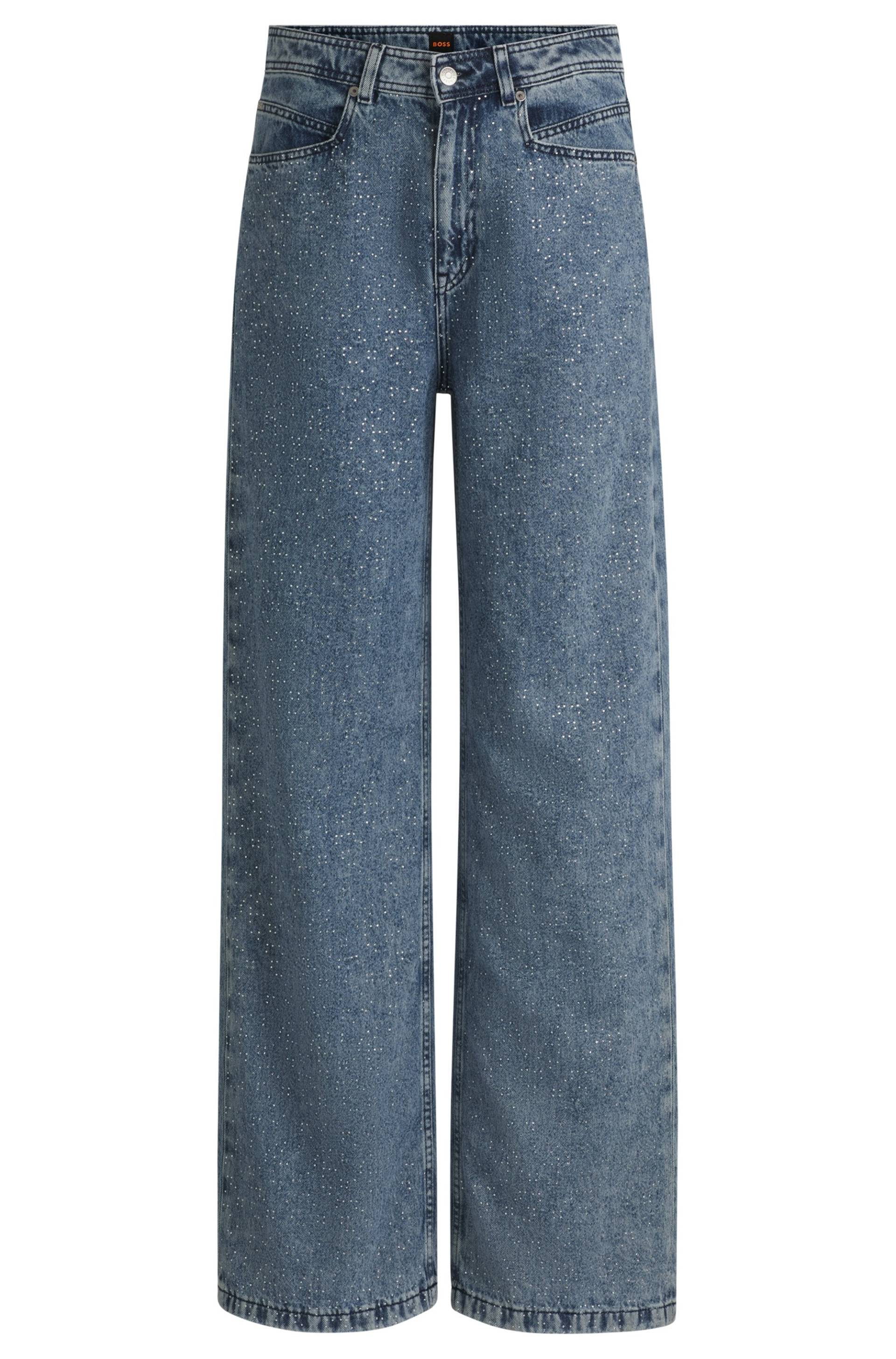 BOSS ORANGE High-waist-Jeans »Marlene High Rise Hochbund High Waist Premium Denim Jeans«, mit All Over Strass und Glitzer Effekt BOSS ORANGE High-waist-Jeans »Marlene High Rise Hochbund High Waist Premium Denim Jeans«, mit All Over Strass und Glitzer Effekt von BOSS ORANGE