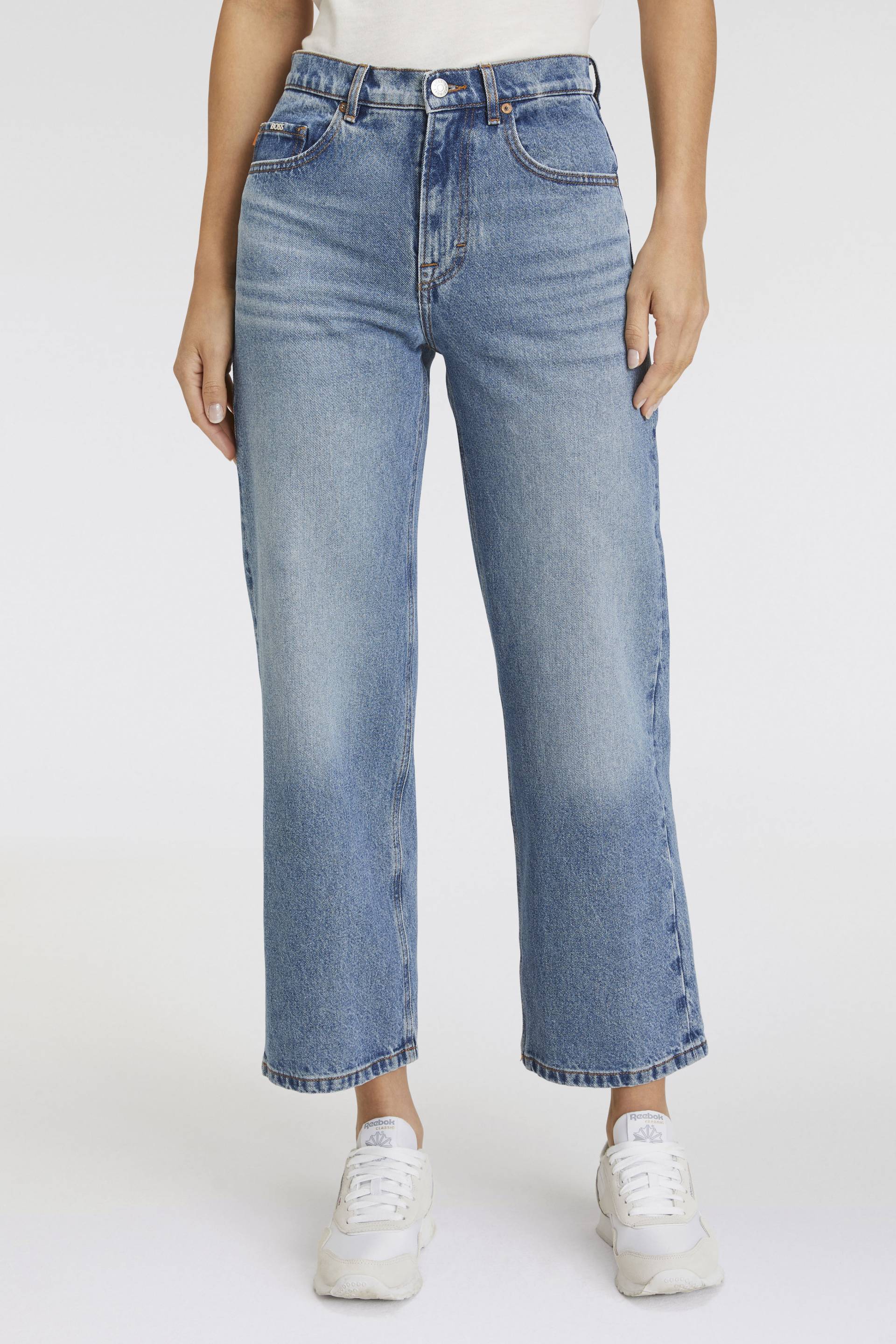 BOSS ORANGE High-waist-Jeans »Ruth High Rise Hochbund High Waist Premium Denim Jeans«, mit Leder-Badge von BOSS ORANGE
