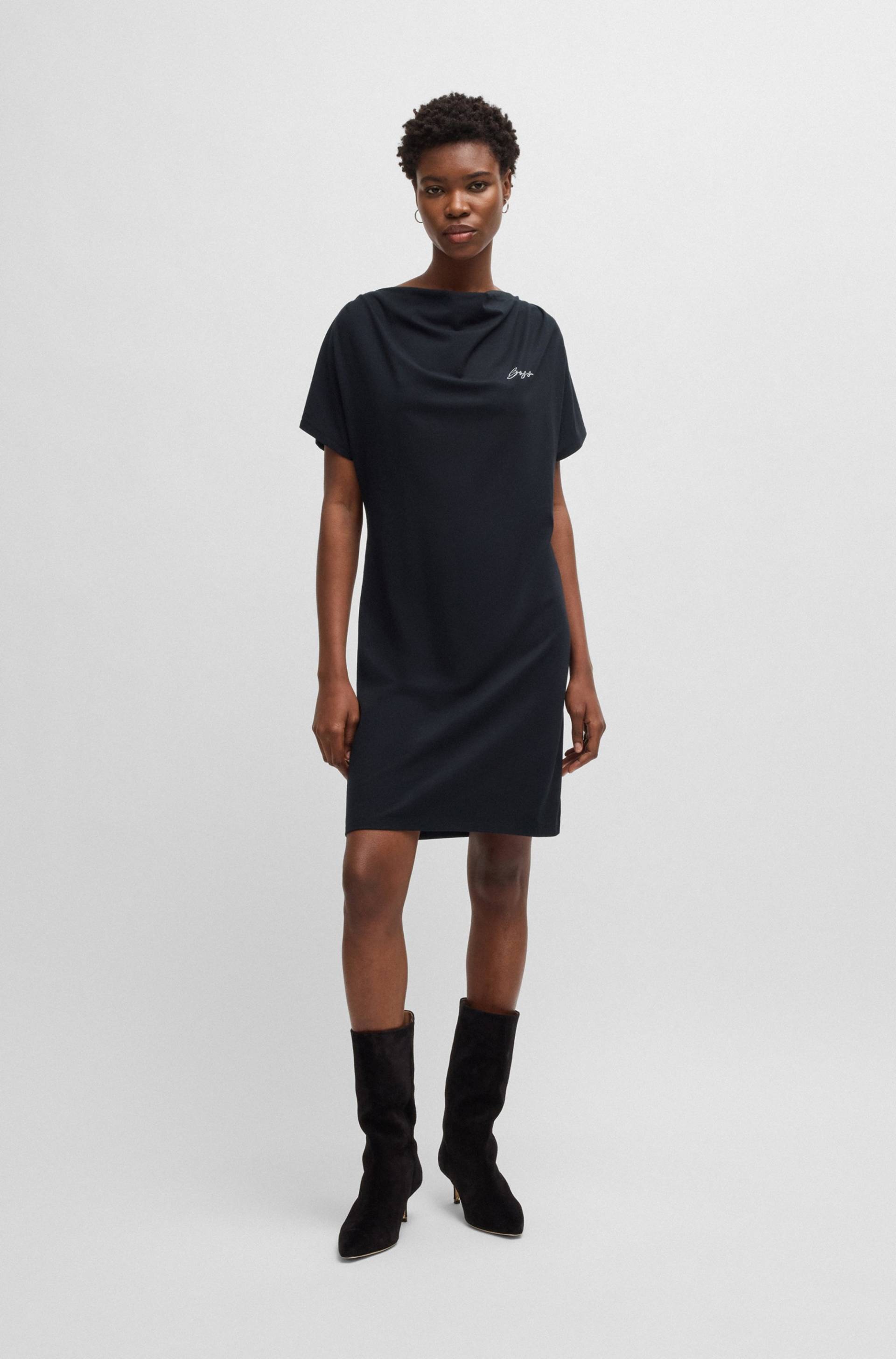 BOSS ORANGE Jerseykleid »C_Esja«, mit hochgeschlossenem Wasserfallausschnitt BOSS ORANGE Jerseykleid »C_Esja«, mit hochgeschlossenem Wasserfallausschnitt von BOSS ORANGE