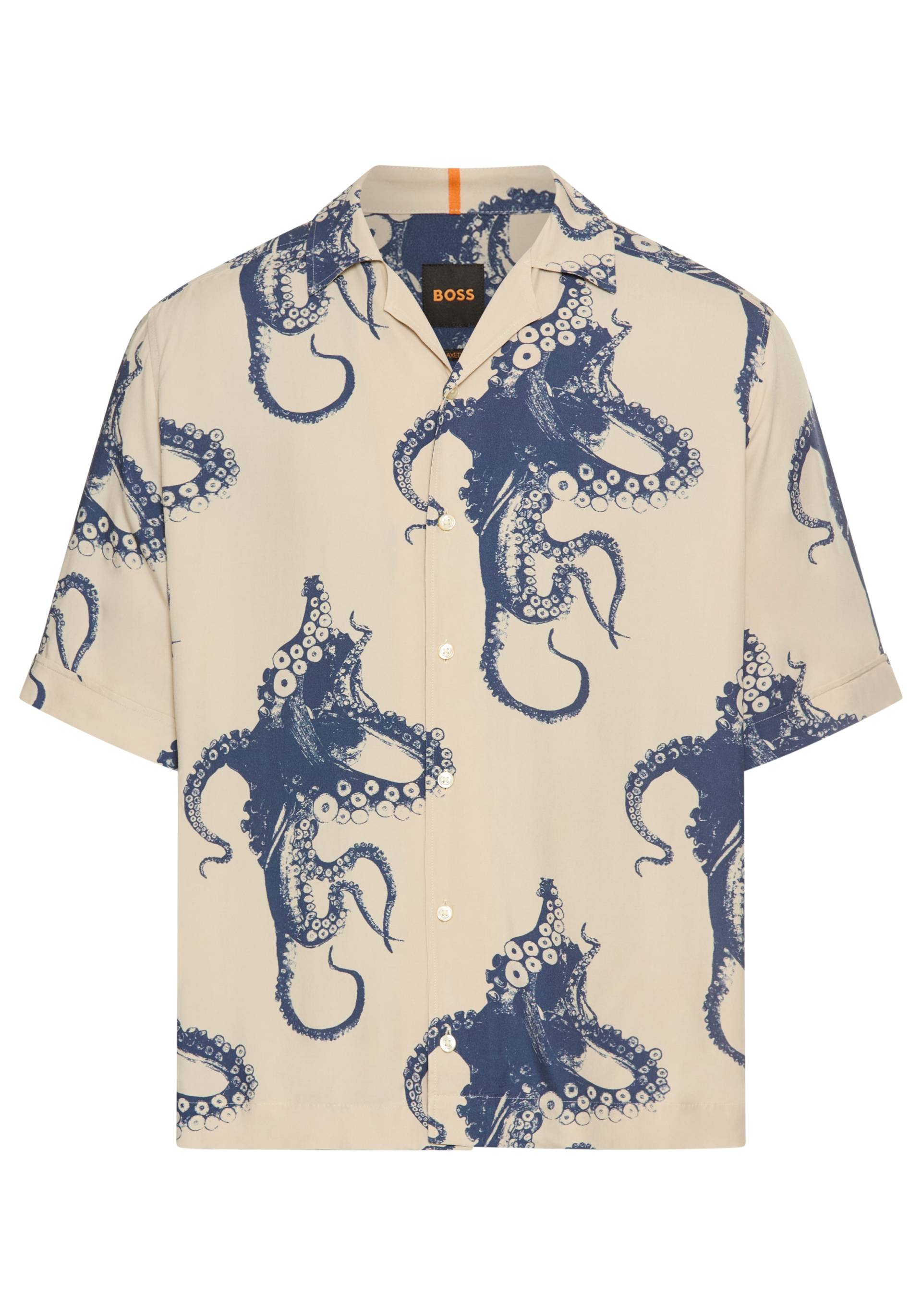 BOSS ORANGE Kurzarmhemd »Lapisy_M«, mit grossem Druck Oktopus Krake BOSS ORANGE Kurzarmhemd »Lapisy_M«, mit grossem Druck Oktopus Krake von BOSS ORANGE