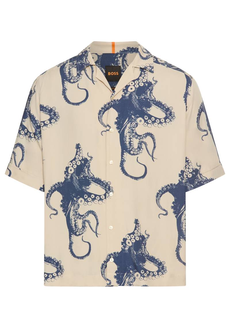 BOSS ORANGE Kurzarmhemd »Lapisy_M«, mit grossem Druck Oktopus Krake von BOSS ORANGE