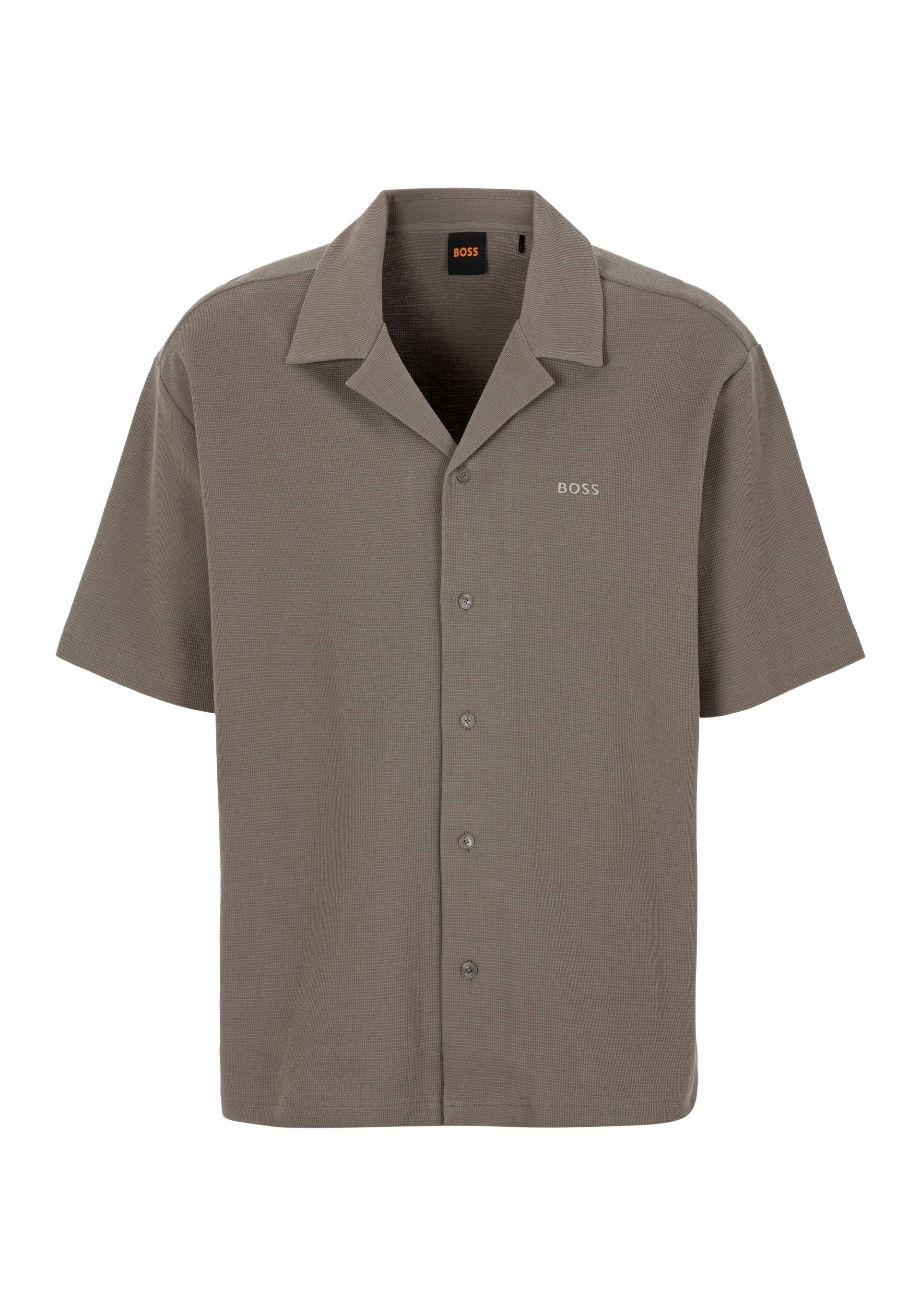 BOSS ORANGE Kurzarmshirt »Pe_waffleshirt«, mit Ton-in-Ton Logo BOSS ORANGE Kurzarmshirt »Pe_waffleshirt«, mit Ton-in-Ton Logo von BOSS ORANGE