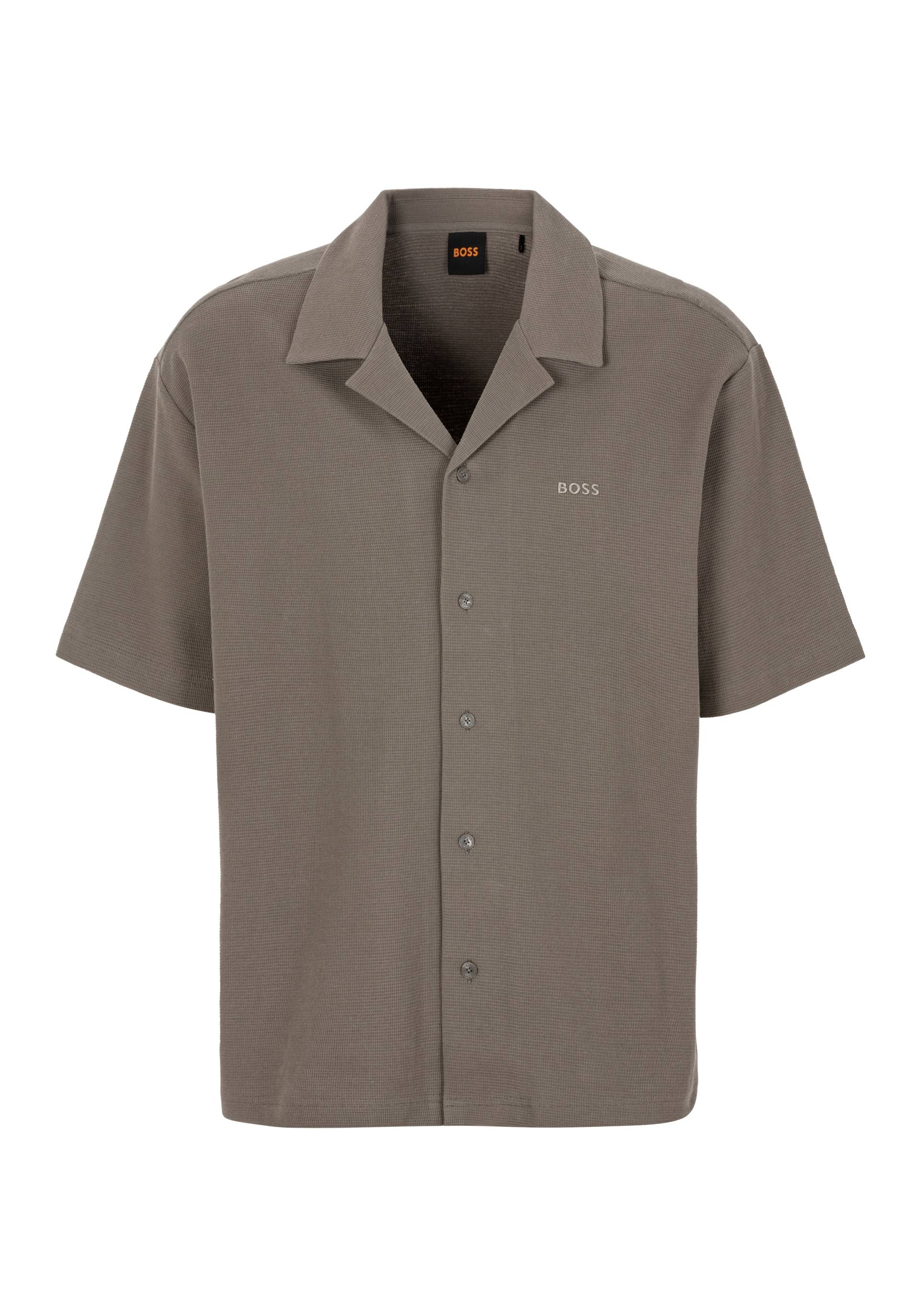 BOSS ORANGE Kurzarmshirt »Pe_waffleshirt«, mit Ton-in-Ton Logo BOSS ORANGE Kurzarmshirt »Pe_waffleshirt«, mit Ton-in-Ton Logo von BOSS ORANGE