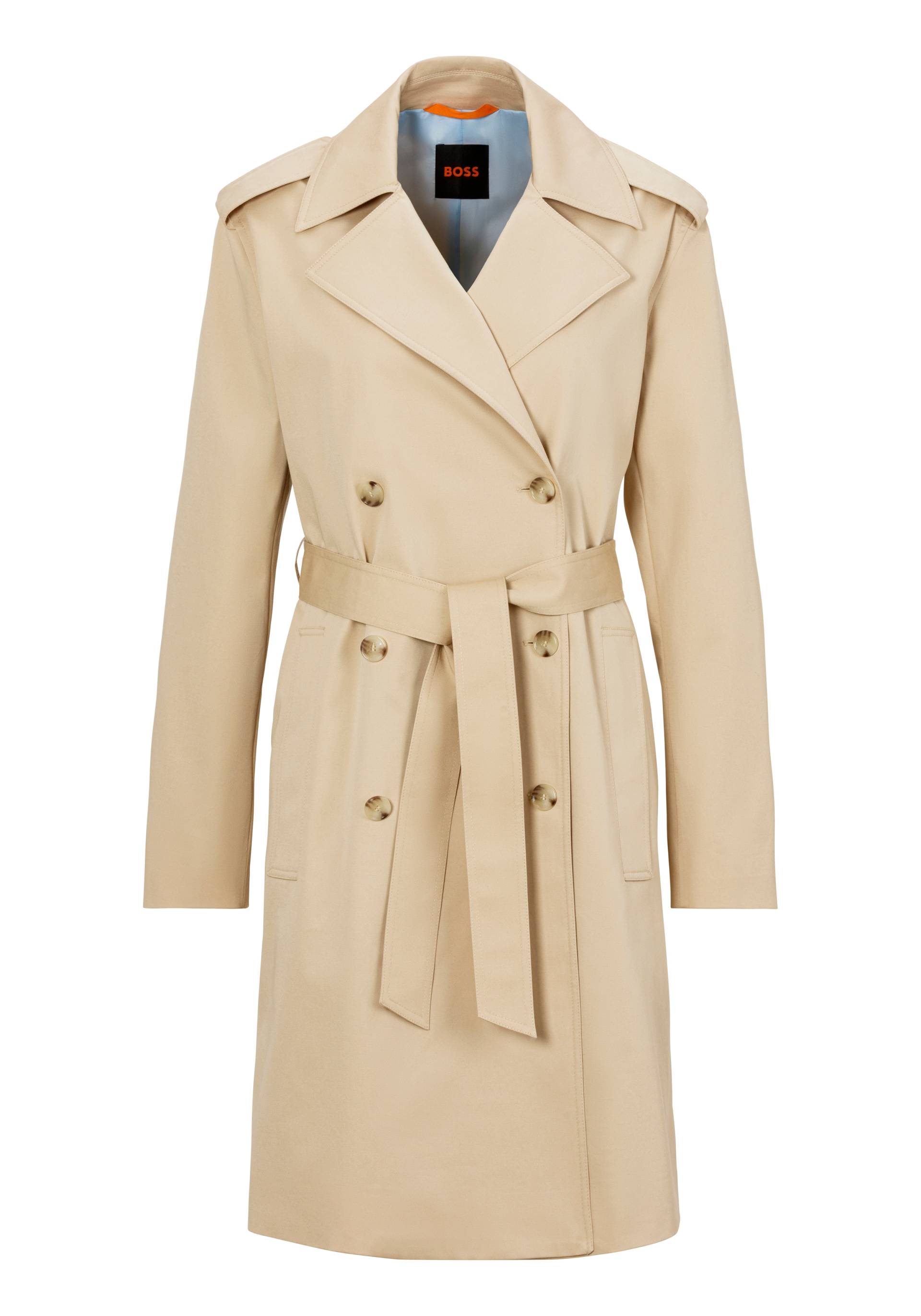 BOSS ORANGE Kurzmantel »C_Cotrench«, mit Schulterriegeln und Taillengürtel Klassicher Trenchcoat BOSS ORANGE Kurzmantel »C_Cotrench«, mit Schulterriegeln und Taillengürtel Klassicher Trenchcoat von BOSS ORANGE