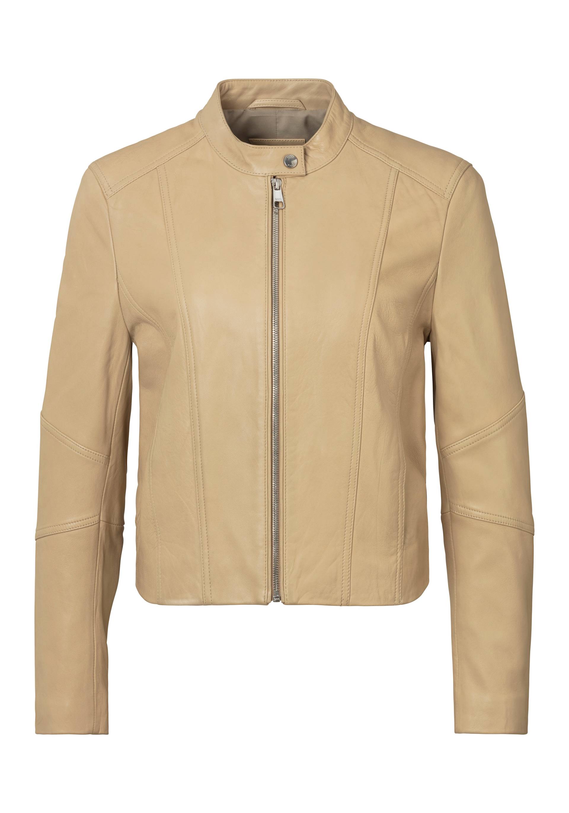 BOSS ORANGE Lederjacke »C_Saleste Premium Damenmode«, mit verstärkten Ärmelpartien von BOSS ORANGE