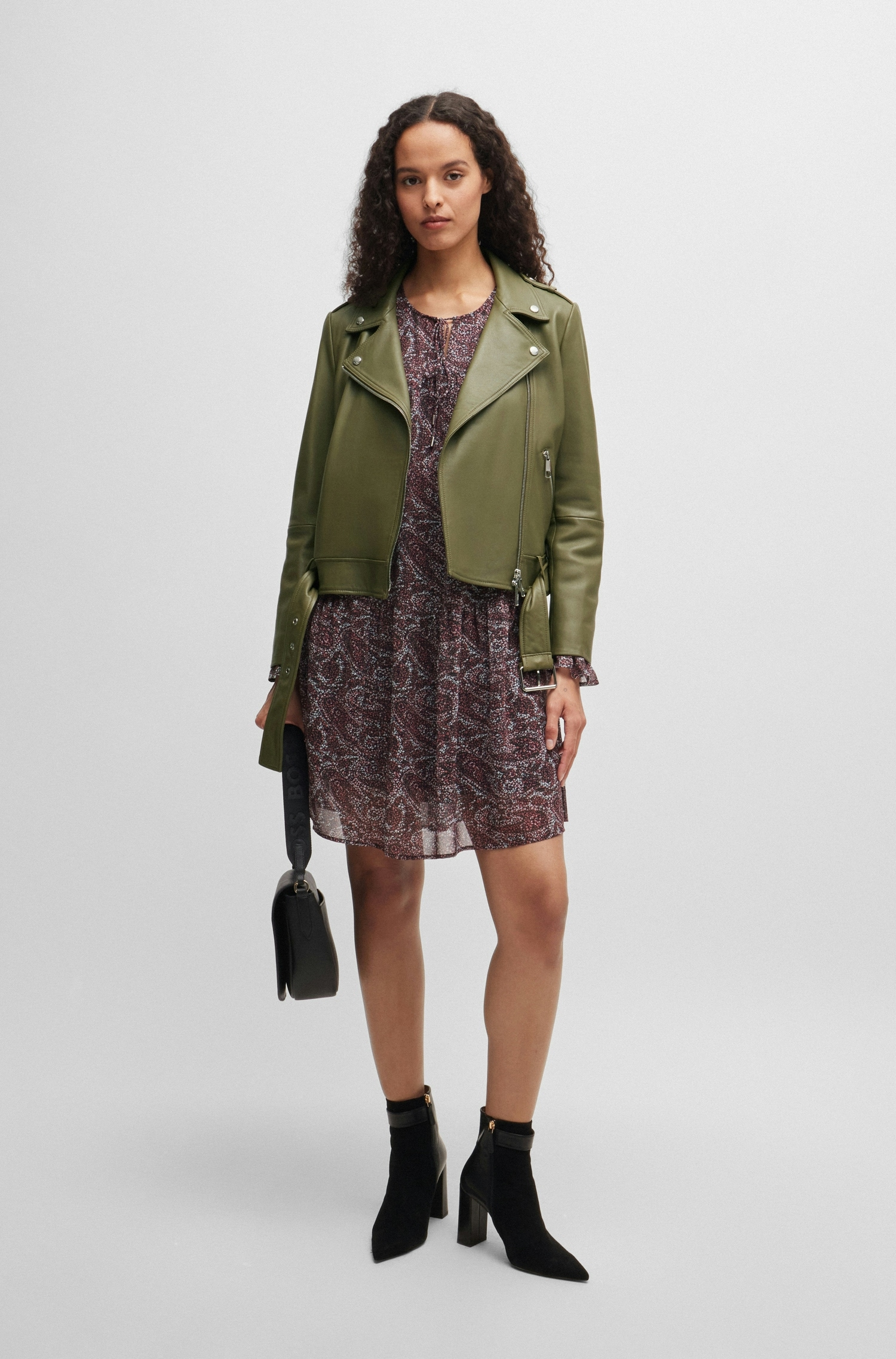 BOSS ORANGE Lederjacke »C_Sameli«, mit Ziergürtel BOSS ORANGE Lederjacke »C_Sameli«, mit Ziergürtel von BOSS ORANGE