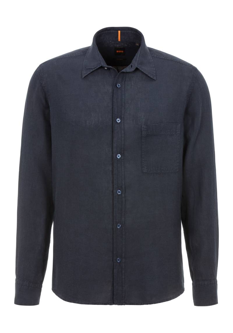 BOSS ORANGE Leinenhemd »Relegant_6_M«, mit Markenlabel von BOSS ORANGE