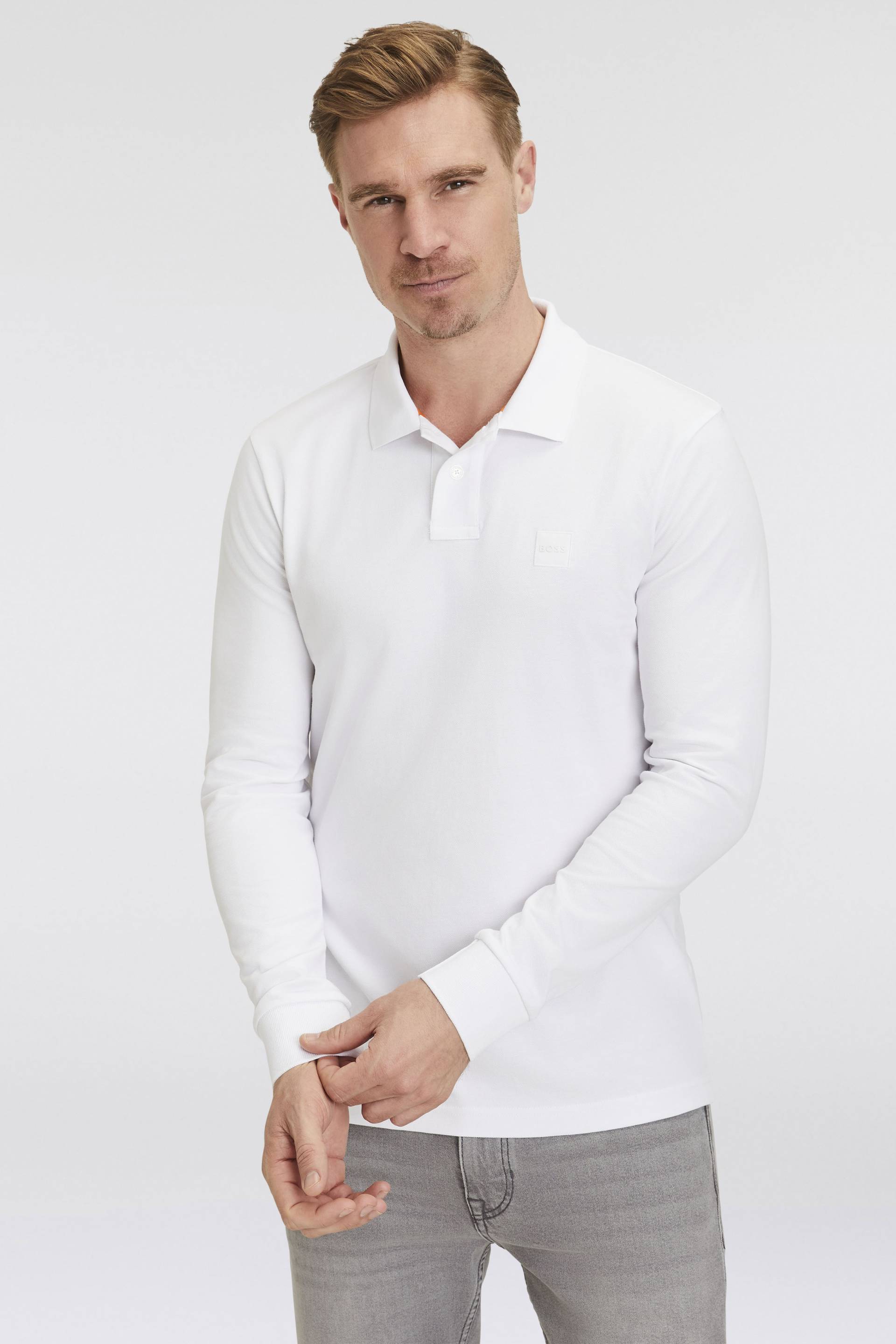 BOSS ORANGE Poloshirt »Passerby«, mit BOSS-Logobadge BOSS ORANGE Poloshirt »Passerby«, mit BOSS-Logobadge von BOSS ORANGE