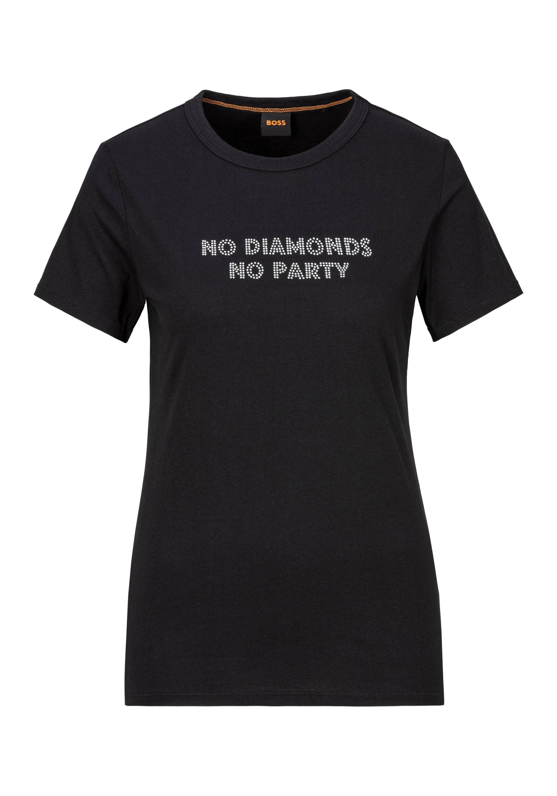 BOSS ORANGE Shirttop »C_Elogo_crystal 1026«, mit Strass-Besatz BOSS ORANGE Shirttop »C_Elogo_crystal 1026«, mit Strass-Besatz von BOSS ORANGE