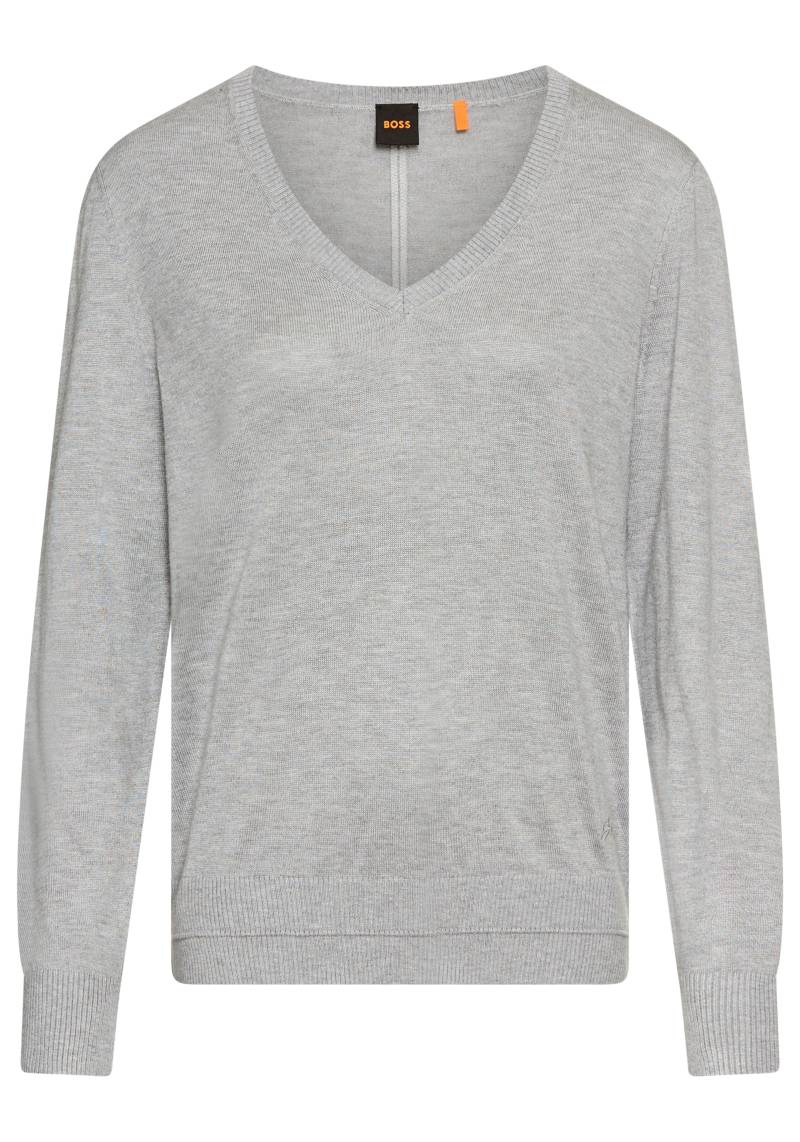 BOSS ORANGE Strickpullover »Fiaffella Premium Damenmode«, mit Ajouré-Detail hinten von BOSS ORANGE