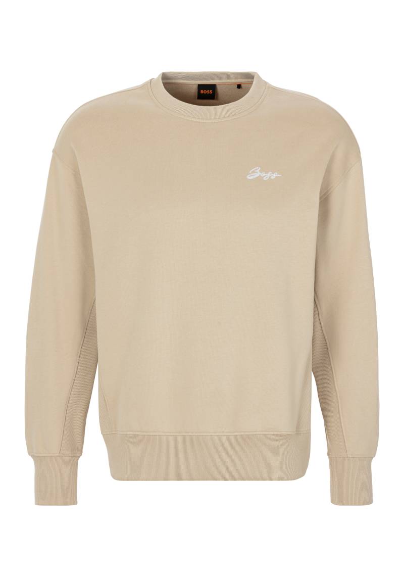 BOSS ORANGE Sweatshirt »Eteia Premium Damenmode«, mit Rippdetails, Logo von BOSS ORANGE
