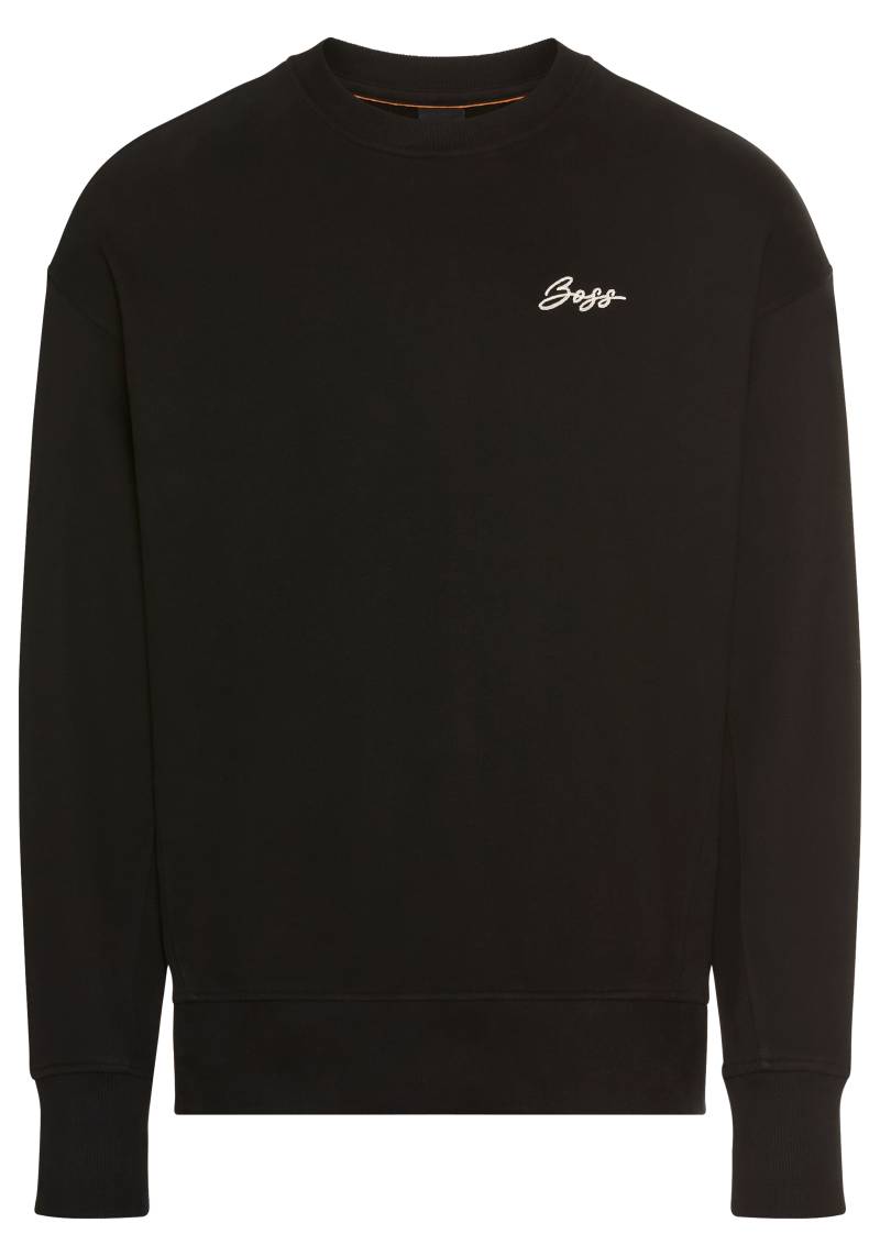 BOSS ORANGE Sweatshirt »C_Eteia_8«, mit Rippdetails, Logo von BOSS ORANGE
