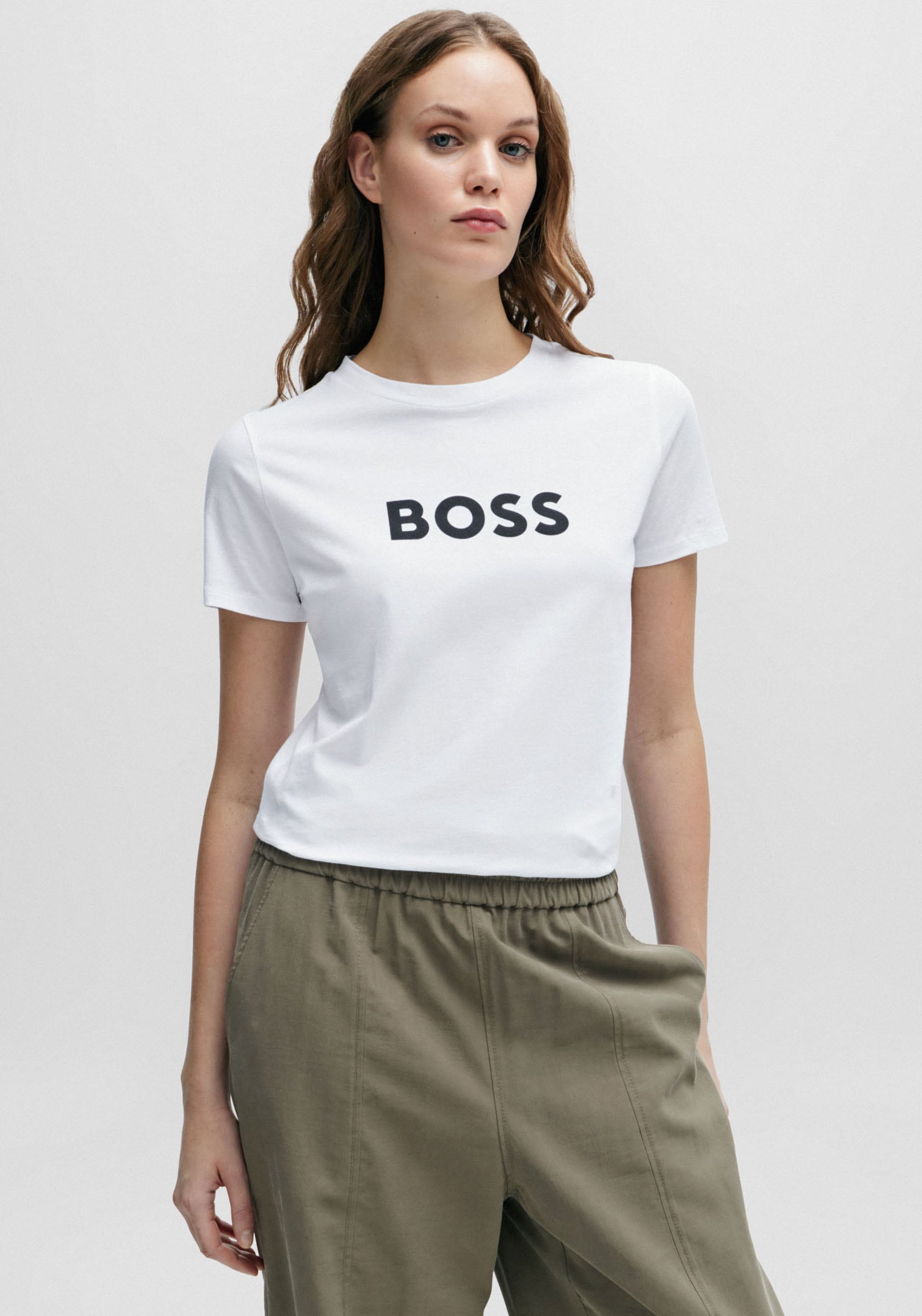 BOSS ORANGE T-Shirt »C_Elogo_5«, mit kontrastfarbenem BOSS-Schriftzug BOSS ORANGE T-Shirt »C_Elogo_5«, mit kontrastfarbenem BOSS-Schriftzug von BOSS ORANGE