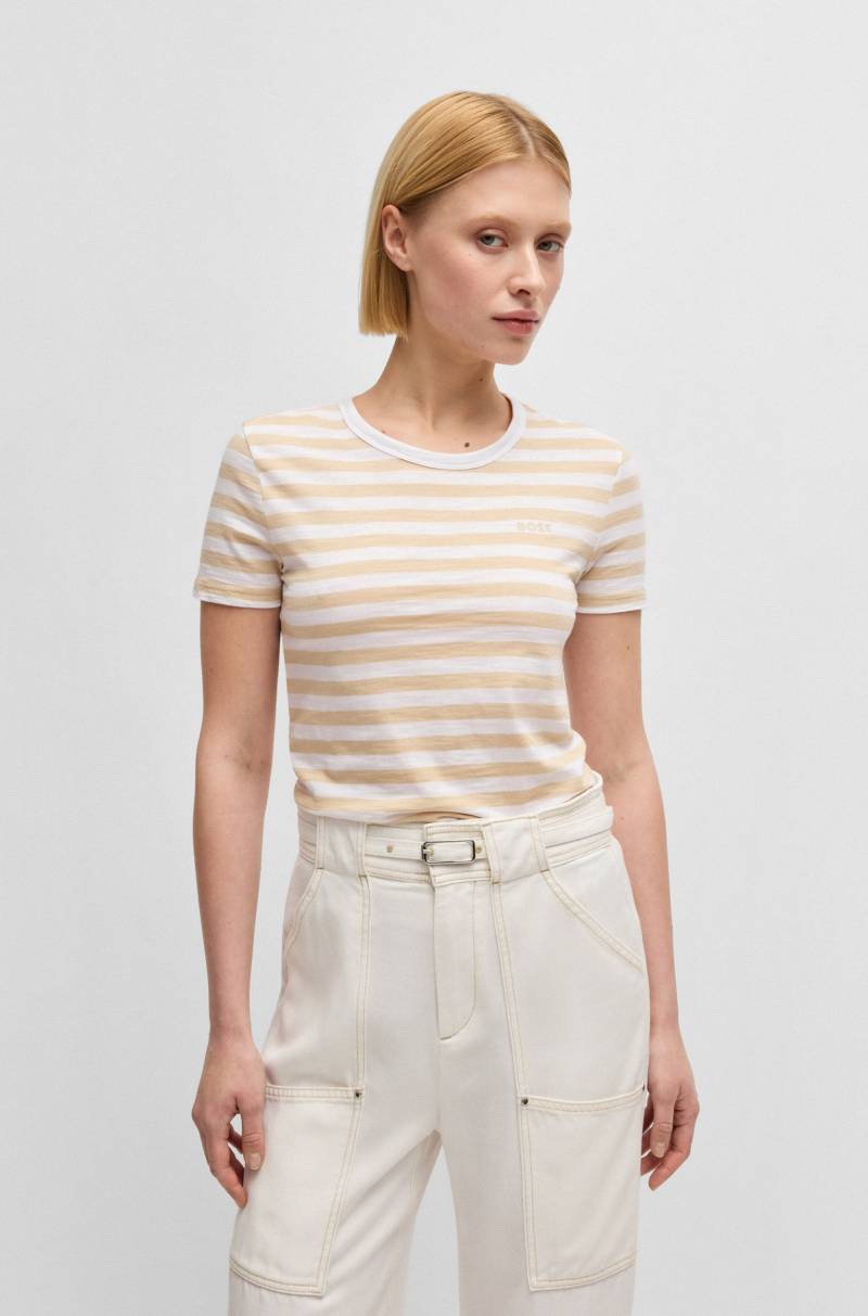 BOSS ORANGE T-Shirt »C_Esla_Striped«, Premium Damenmode, im gestreiften Design von BOSS ORANGE