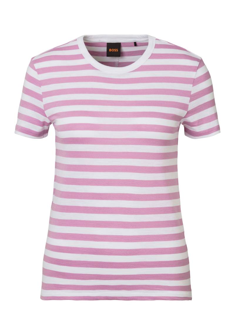 BOSS ORANGE T-Shirt »C_Esla_Striped«, Premium Damenmode, im gestreiften Design von BOSS ORANGE