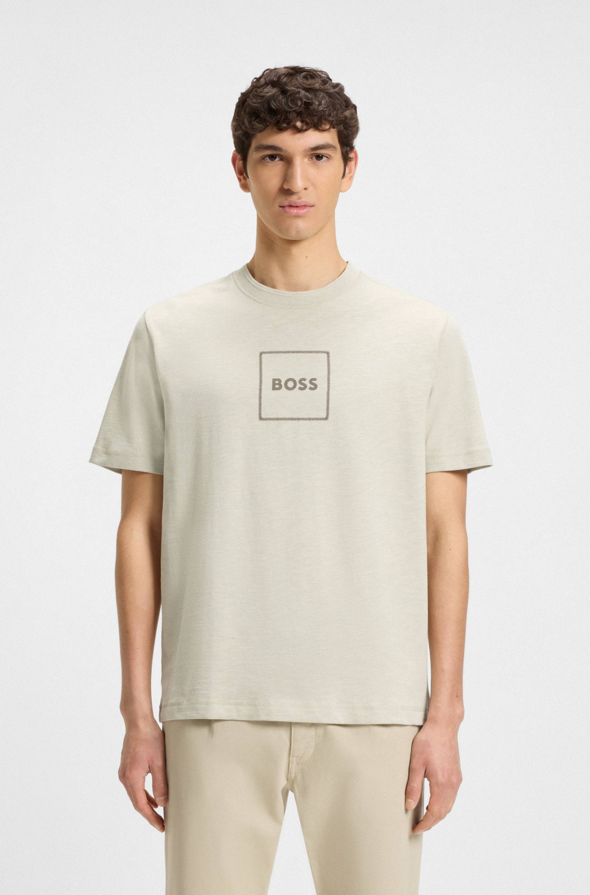 BOSS ORANGE T-Shirt »Te_linenlogo«, mit BOSS Schriftzug BOSS ORANGE T-Shirt »Te_linenlogo«, mit BOSS Schriftzug von BOSS ORANGE
