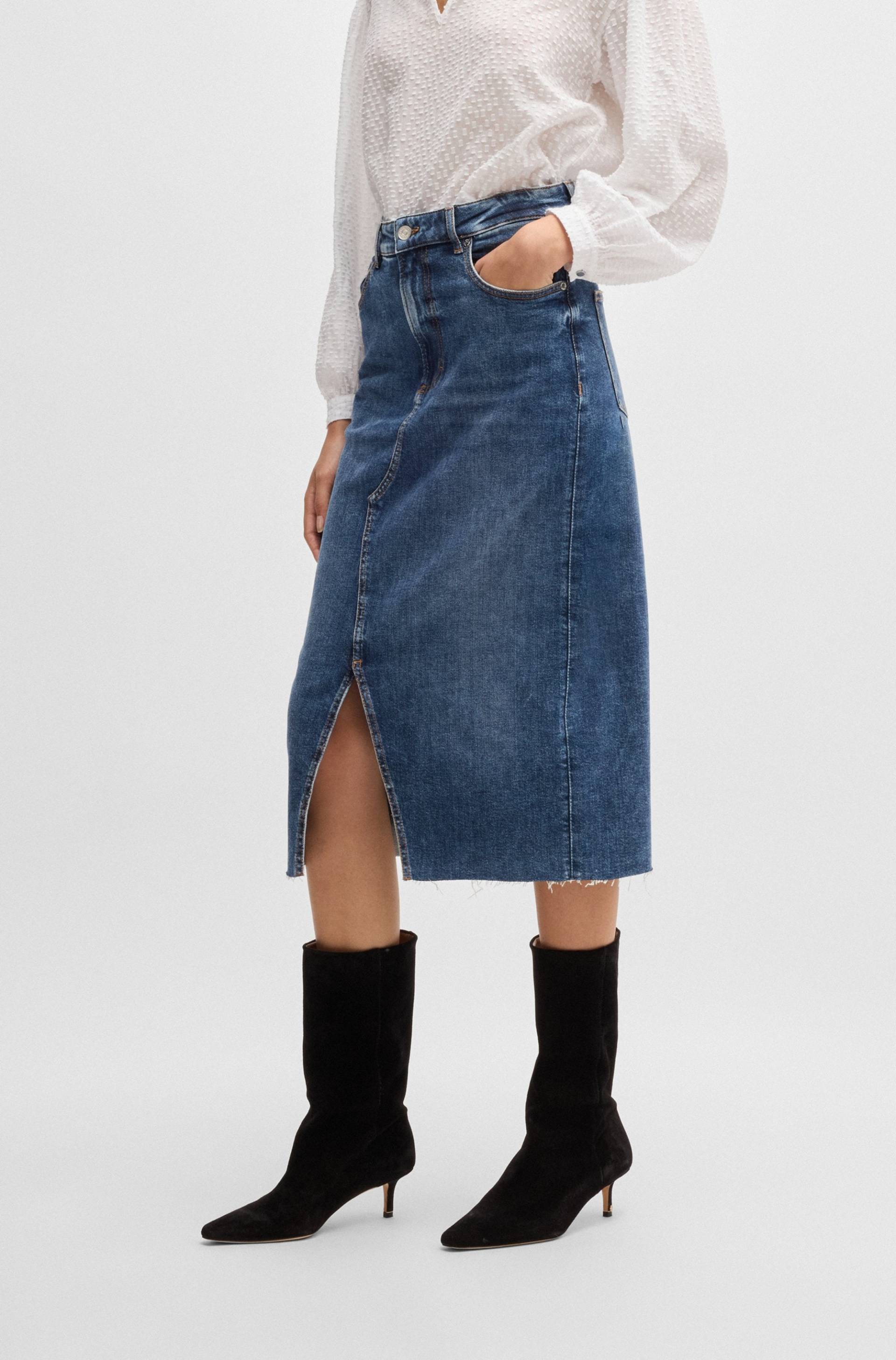 BOSS ORANGE Webrock »DENIM SKIRT MIDI Premium Damenmode«, widerstandsfähig BOSS ORANGE Webrock »DENIM SKIRT MIDI Premium Damenmode«, widerstandsfähig von BOSS ORANGE