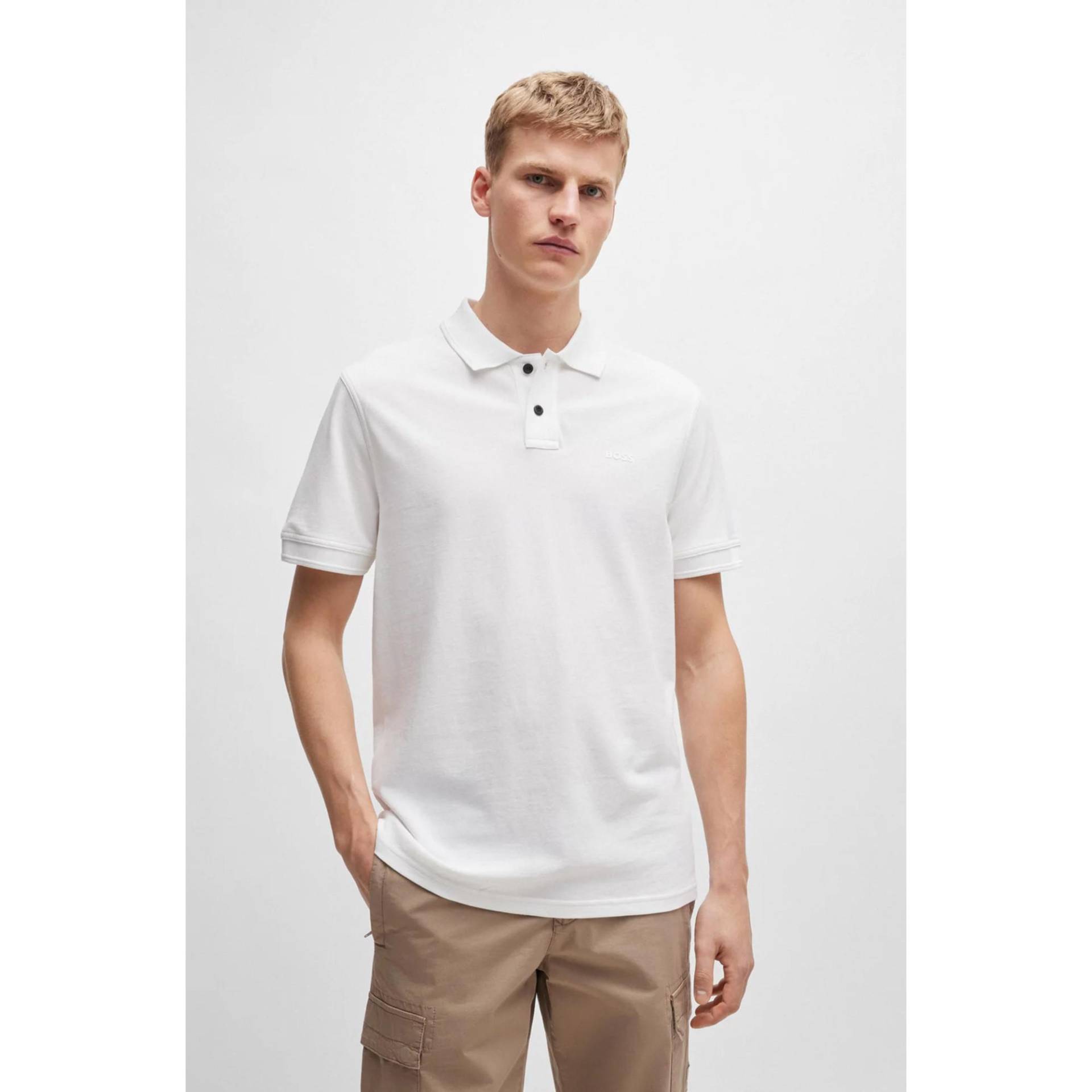 Poloshirt, Kurzarm Herren Weiss M von BOSS ORANGE