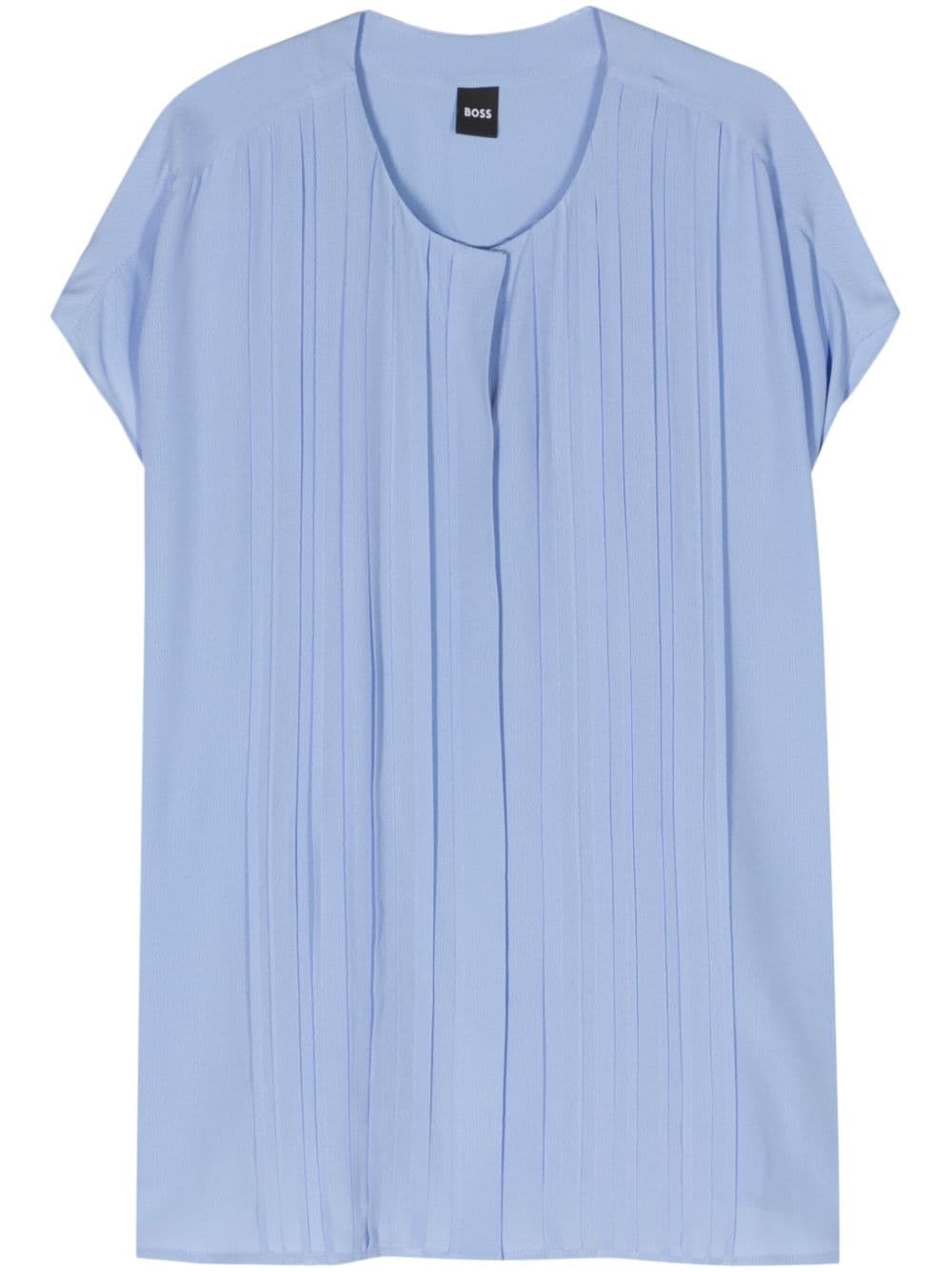 BOSS Berita pintuck-detail blouse - Blue von BOSS