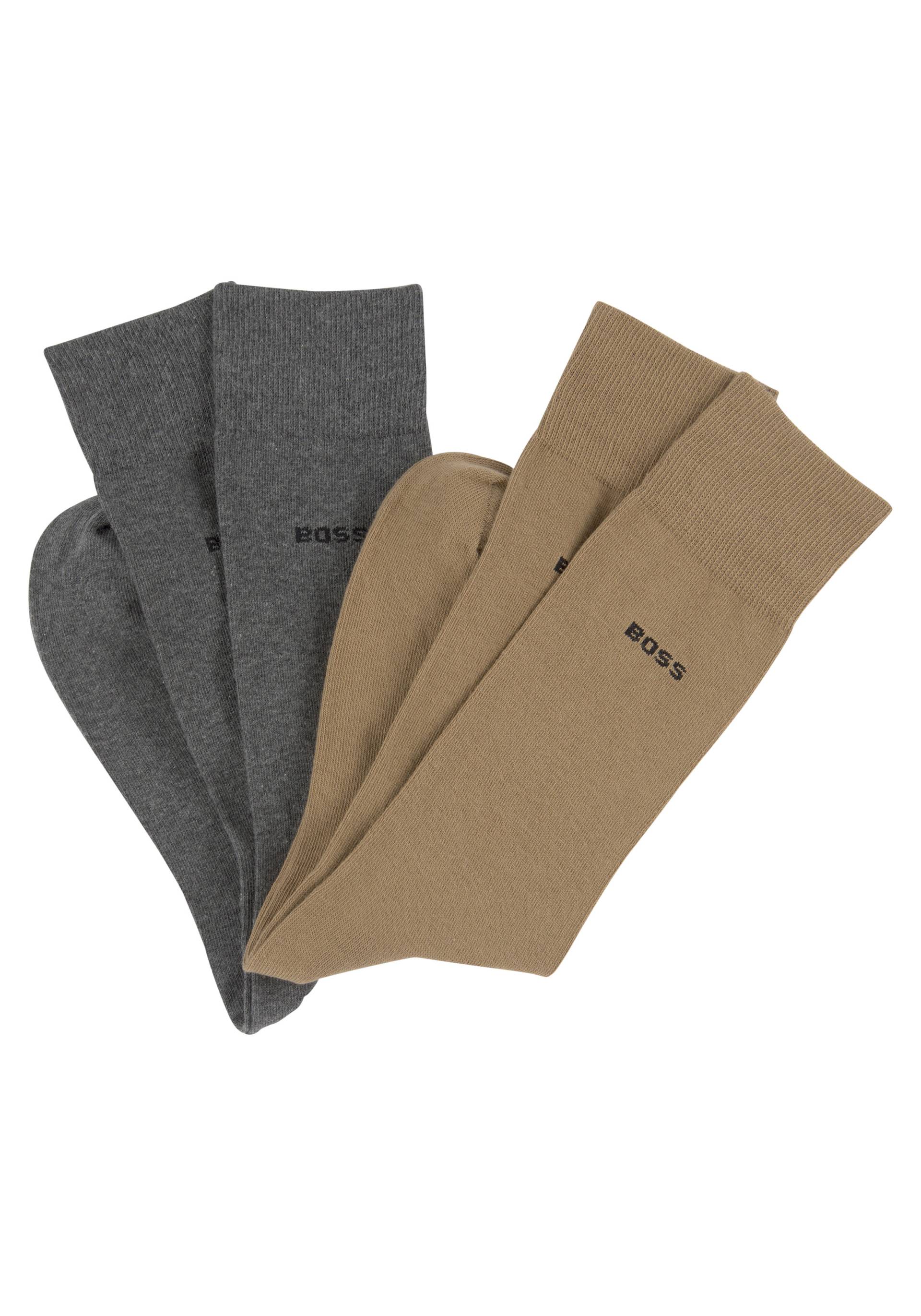 BOSS Businesssocken »2P RS Uni«, (Packung, 2 Paar, 2er Pack), mit eingestricktem BOSS Logo-Schriftzug von BOSS